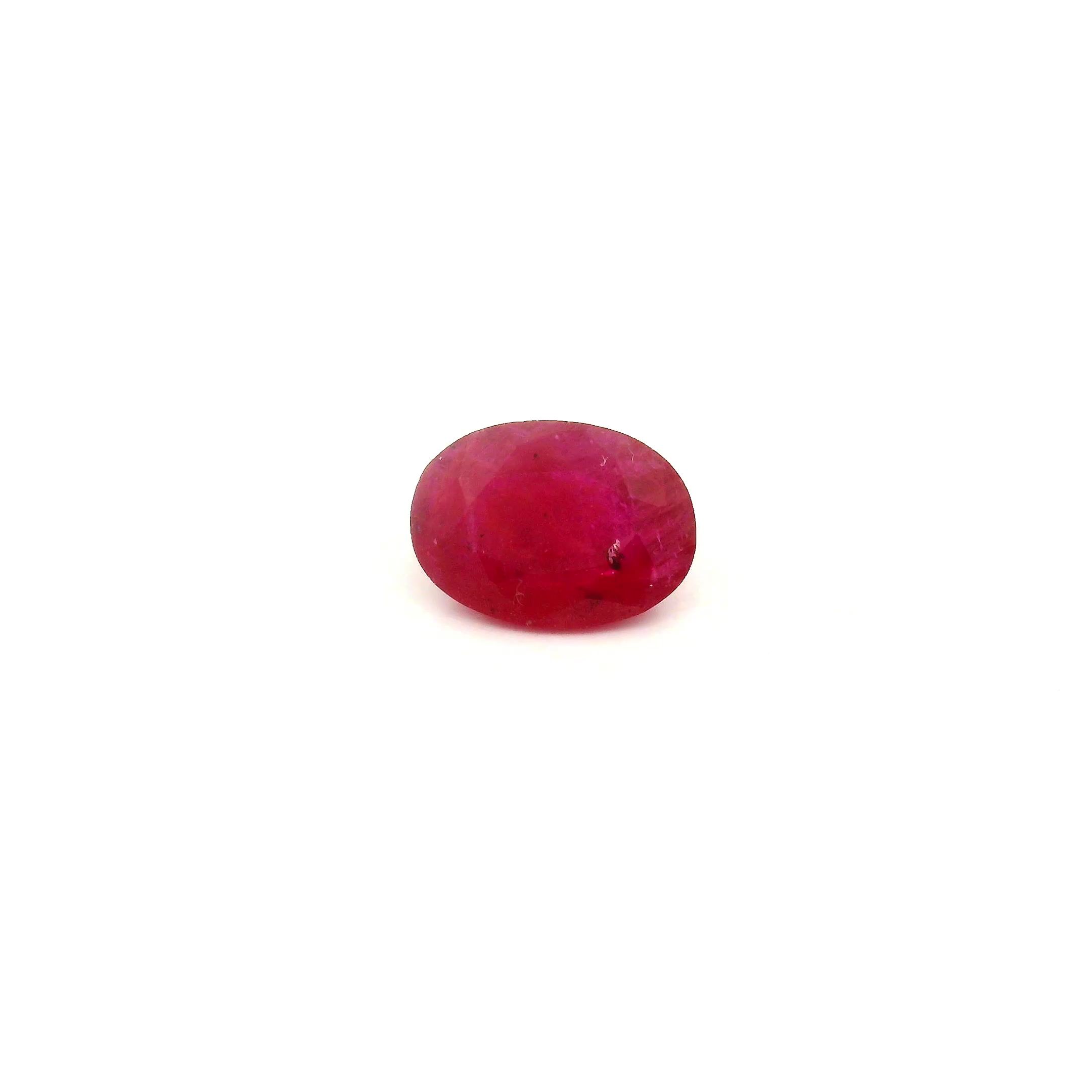 0.79 ct Oval Red Natural Ruby