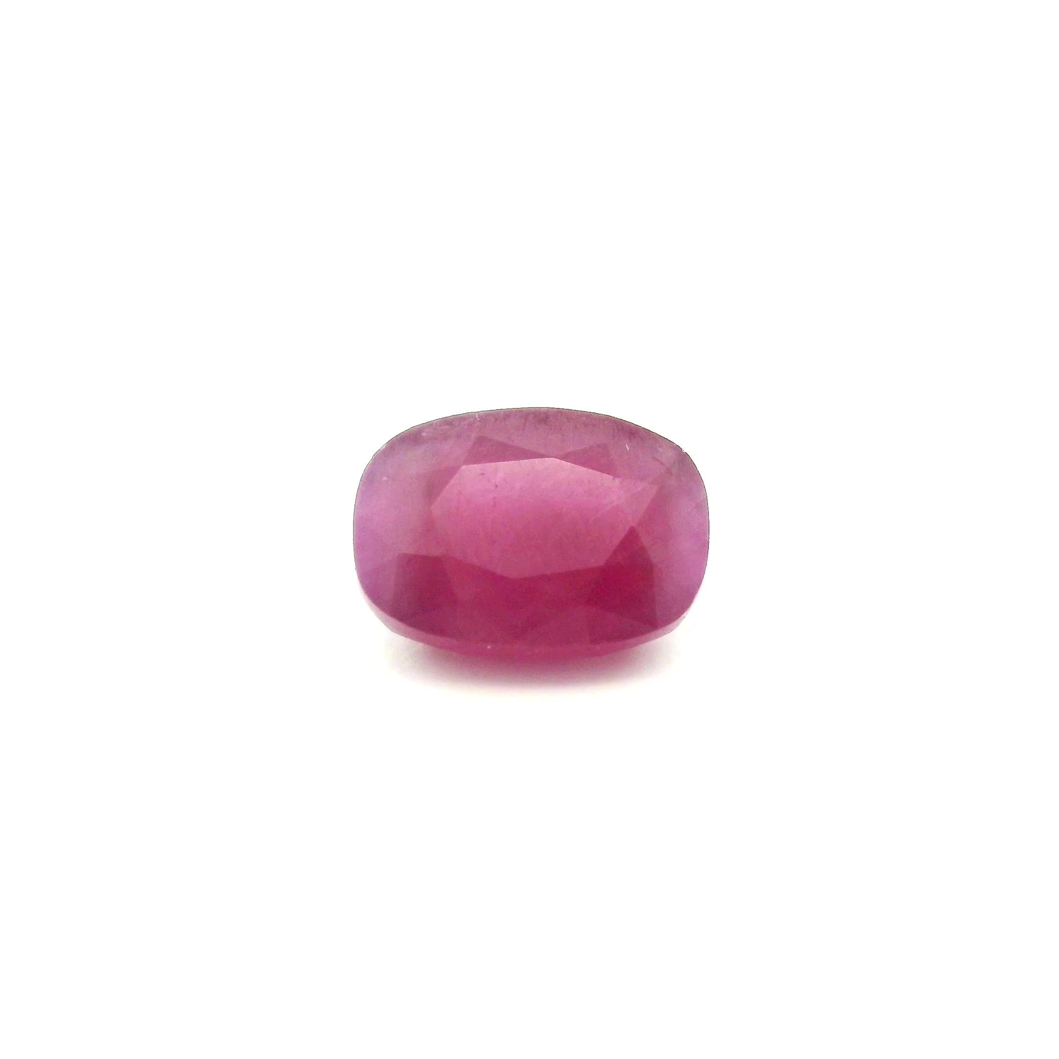 3.17 ct Cushion Red Natural Ruby