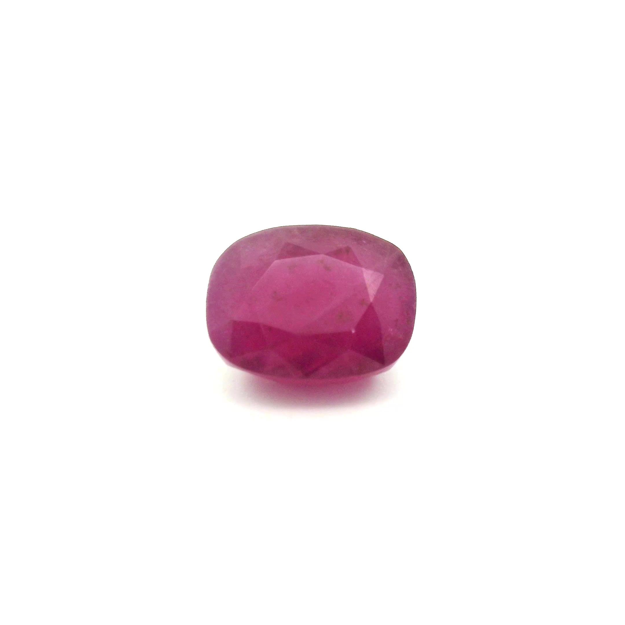 3.51 ct Cushion Red Natural Ruby
