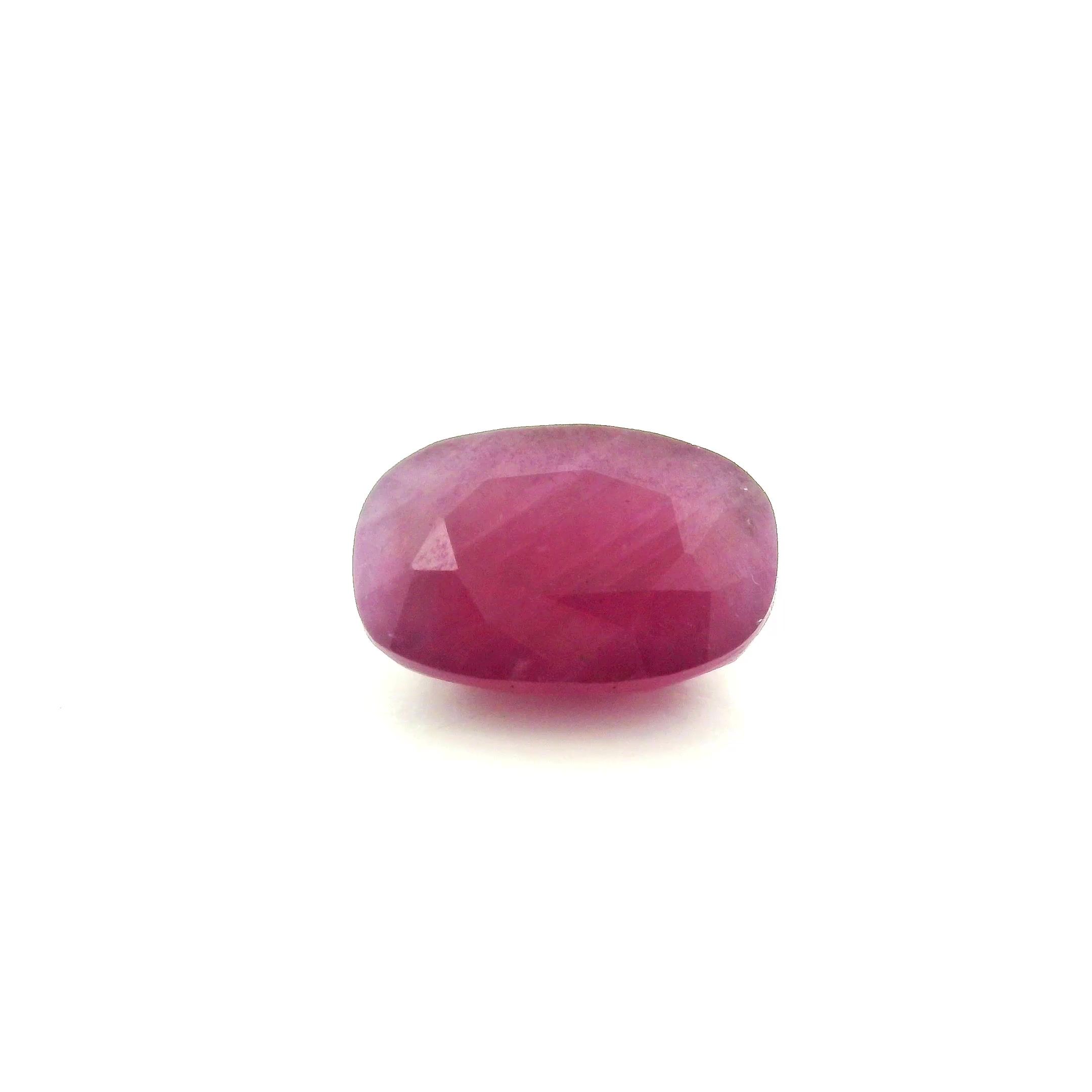 3.28 ct Cushion Red Natural Ruby