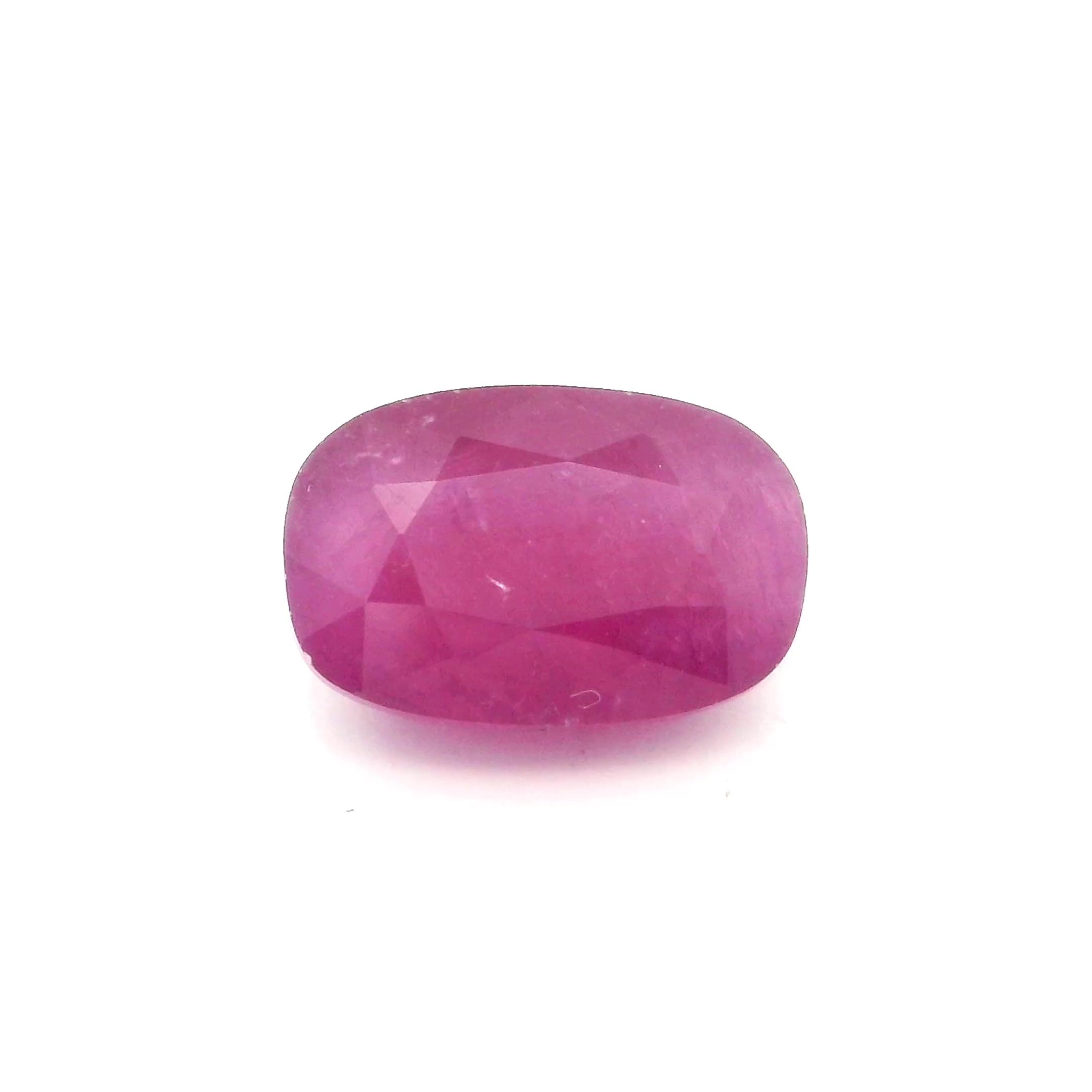 3.02 ct Cushion Red Natural Ruby