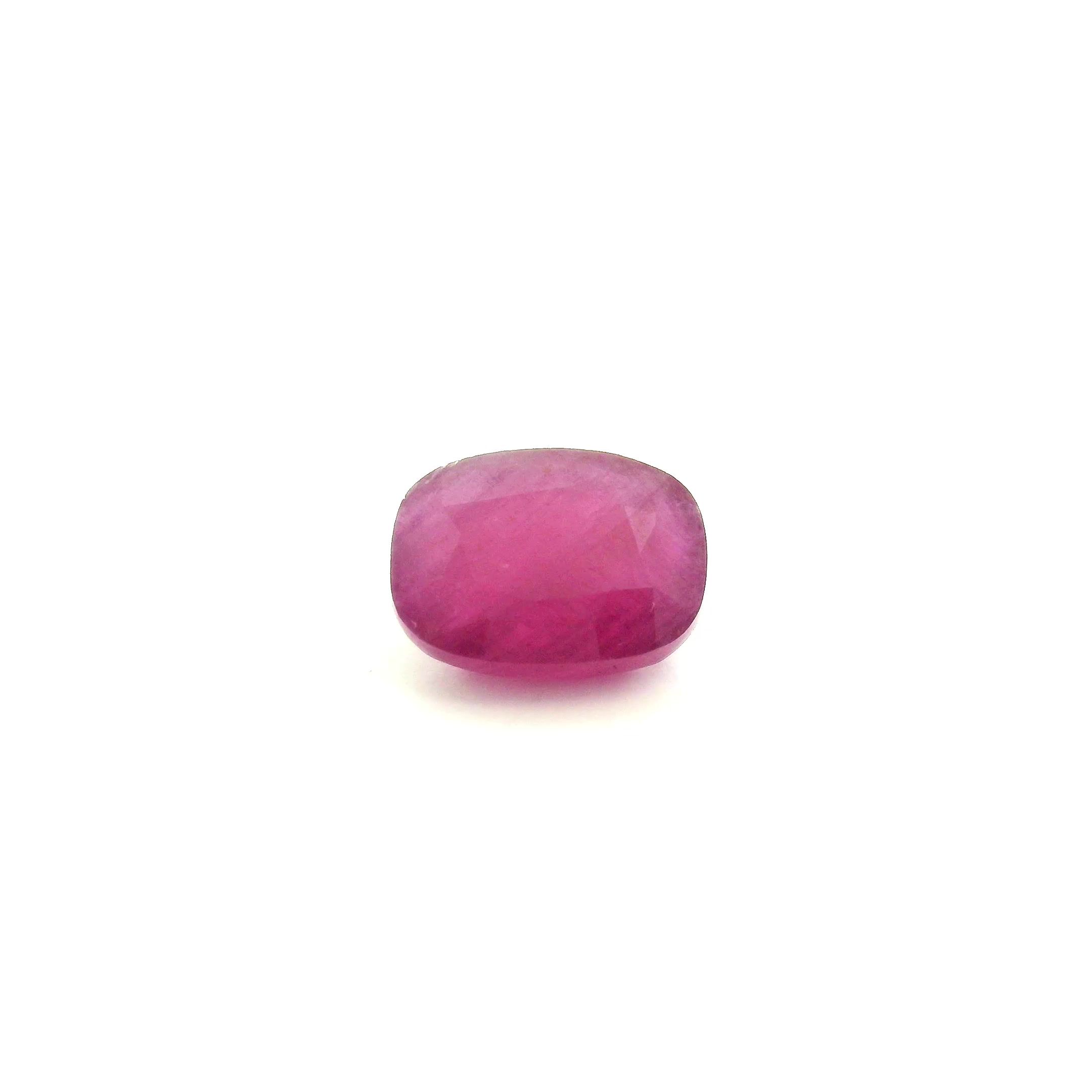 2.47 ct Cushion Red Natural Ruby