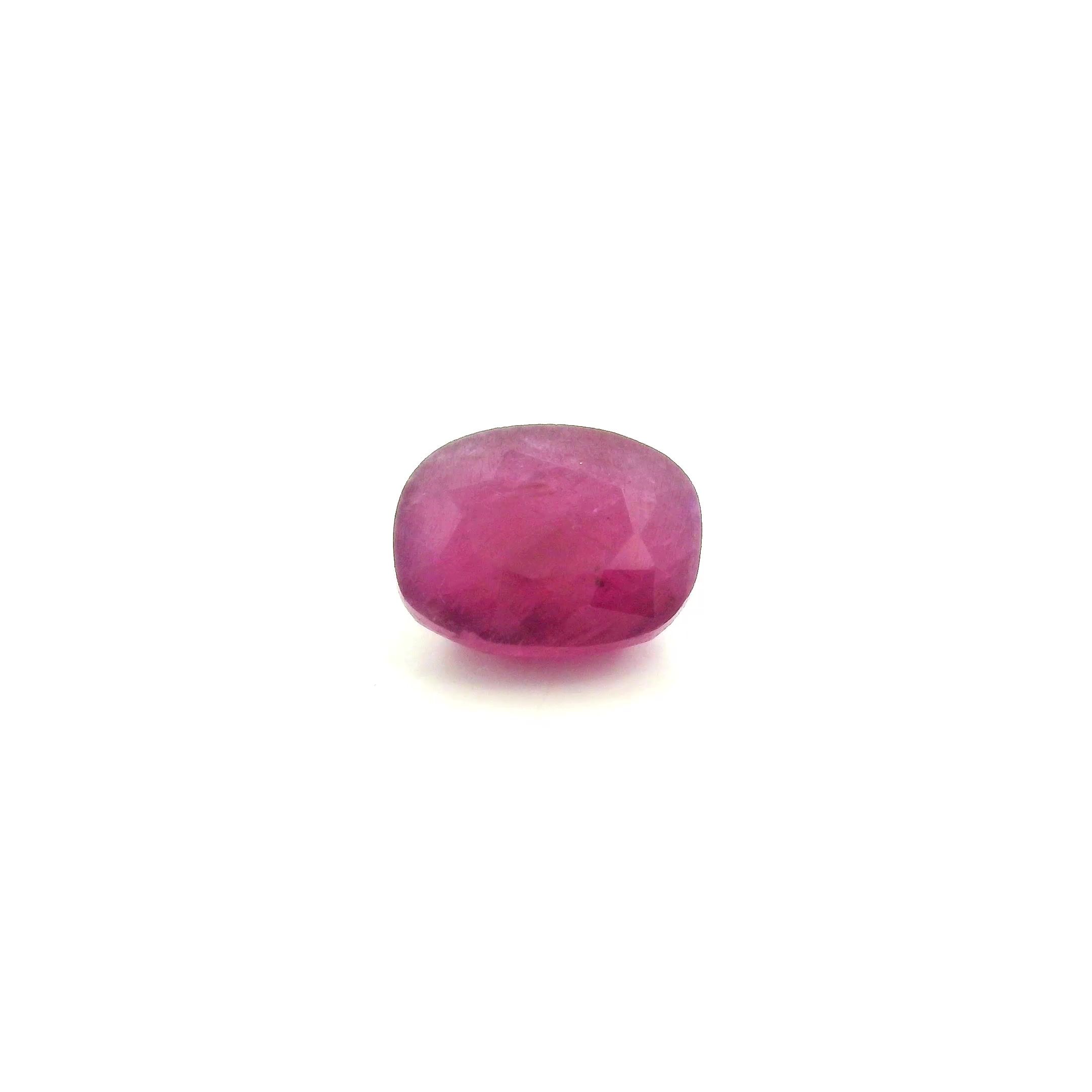 2.68 ct Cushion Red Natural Ruby
