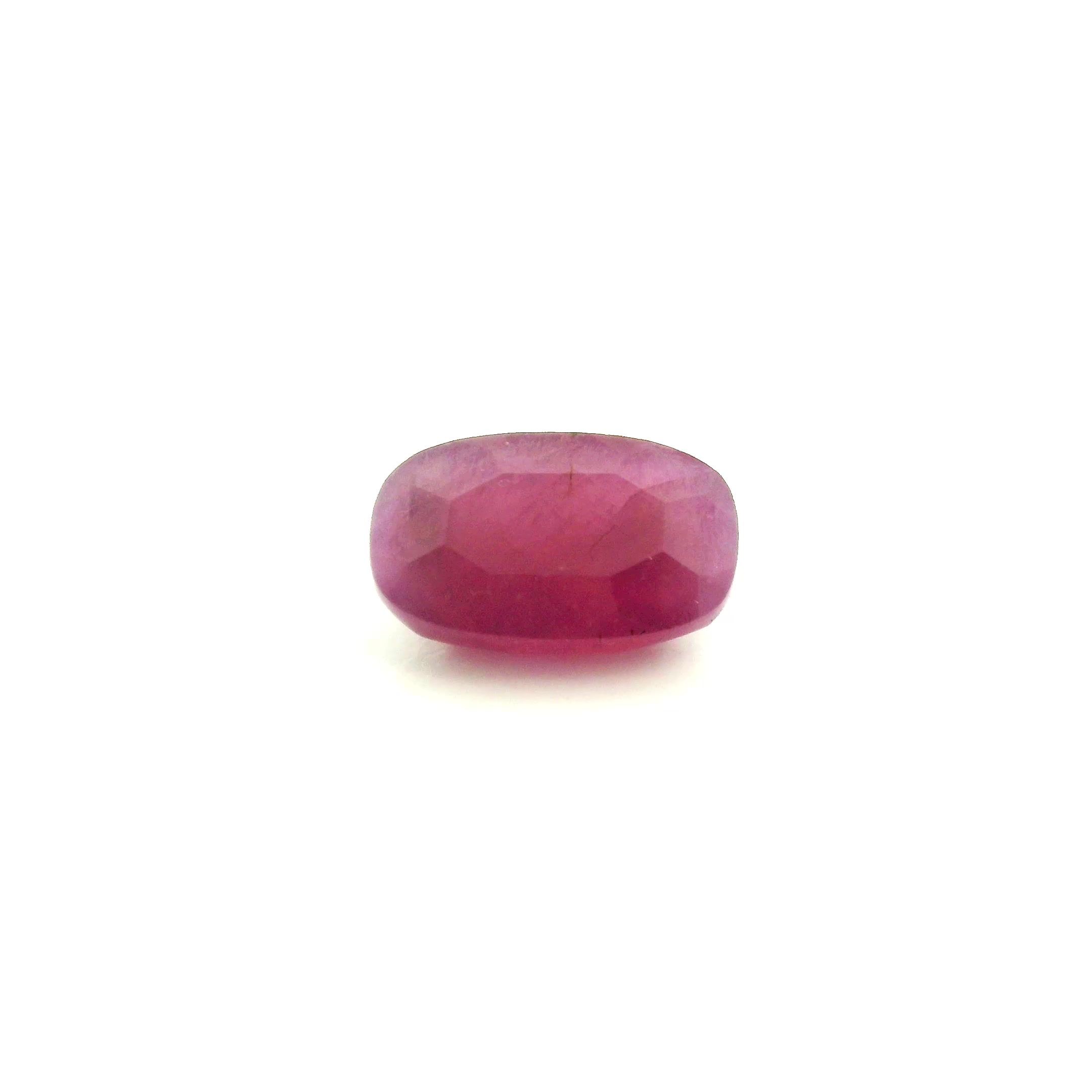 2.78 ct Cushion Red Natural Ruby