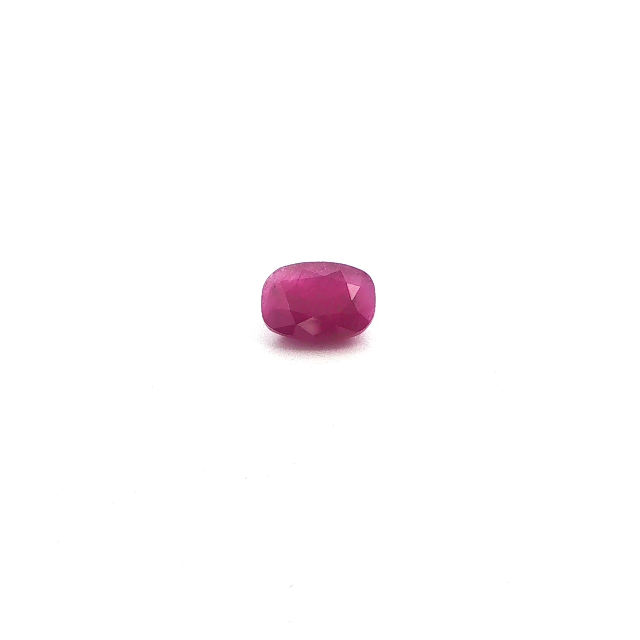 3.32 ct Cushion Red Natural Ruby