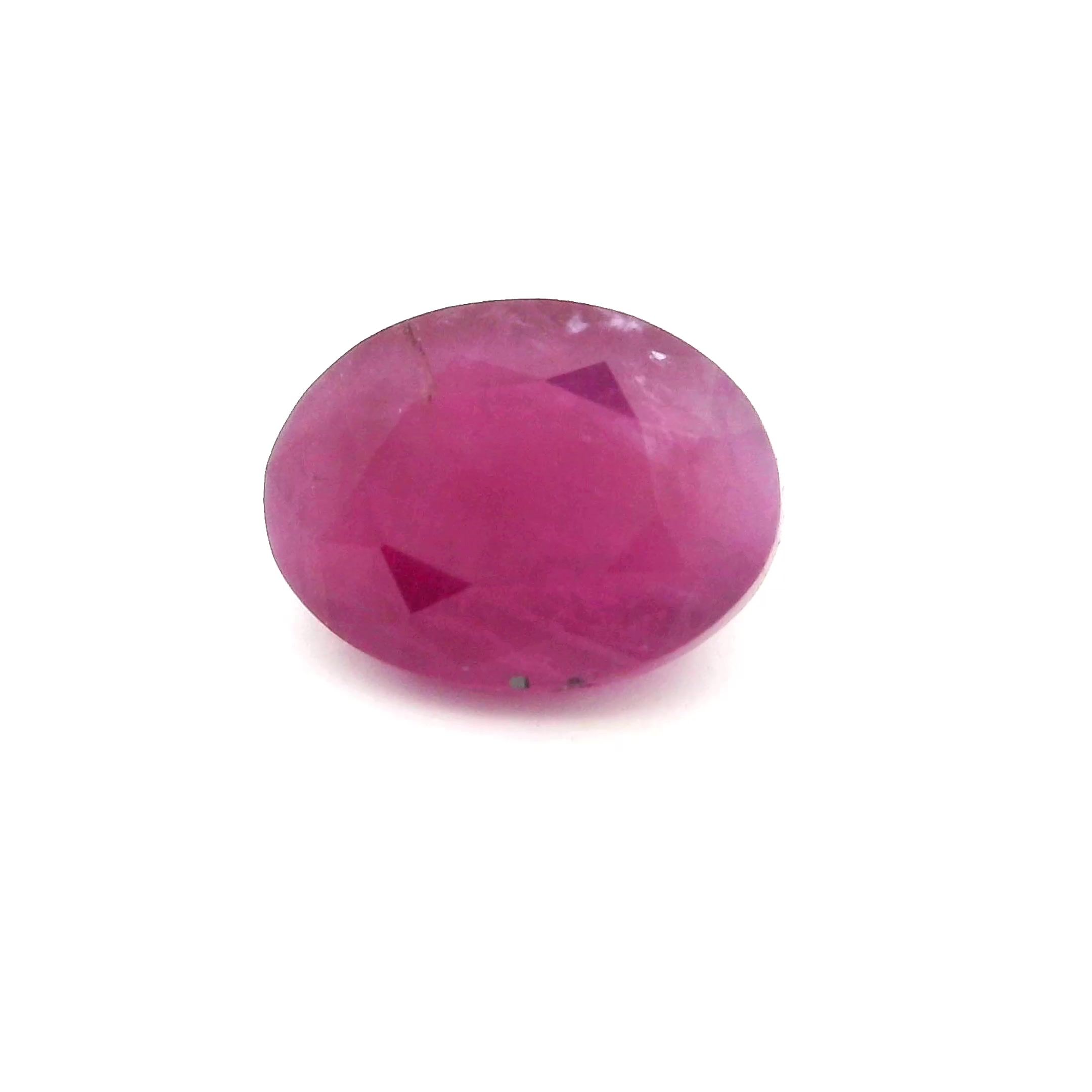 2.84 ct Oval Red Natural Ruby