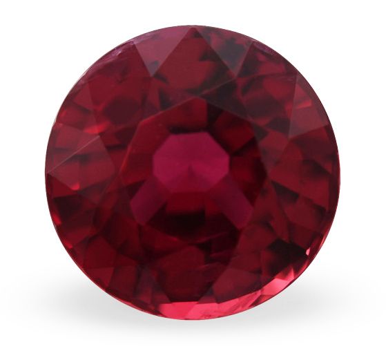 1.64 ct Round Red Natural Ruby