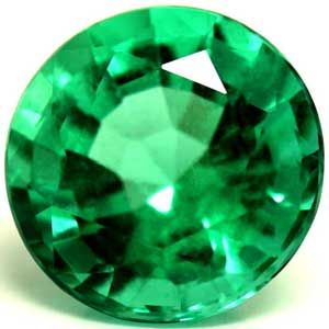 1.06 ct Round Green Natural Emerald