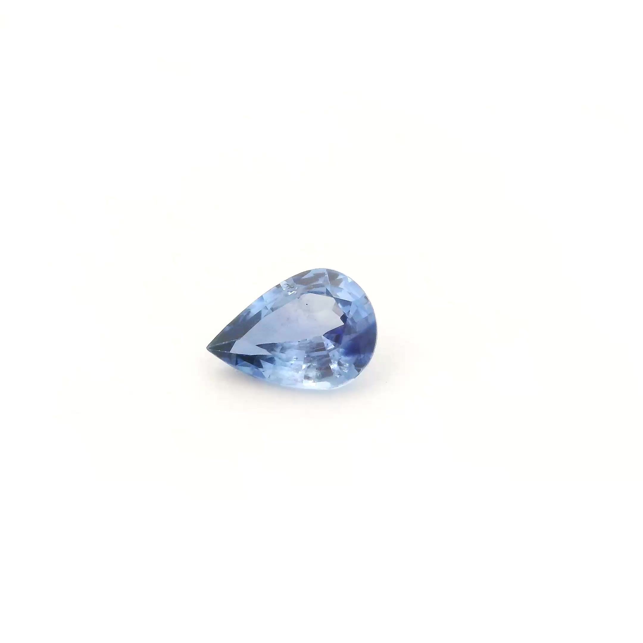 0.69 ct Pear Blue Natural Sapphire