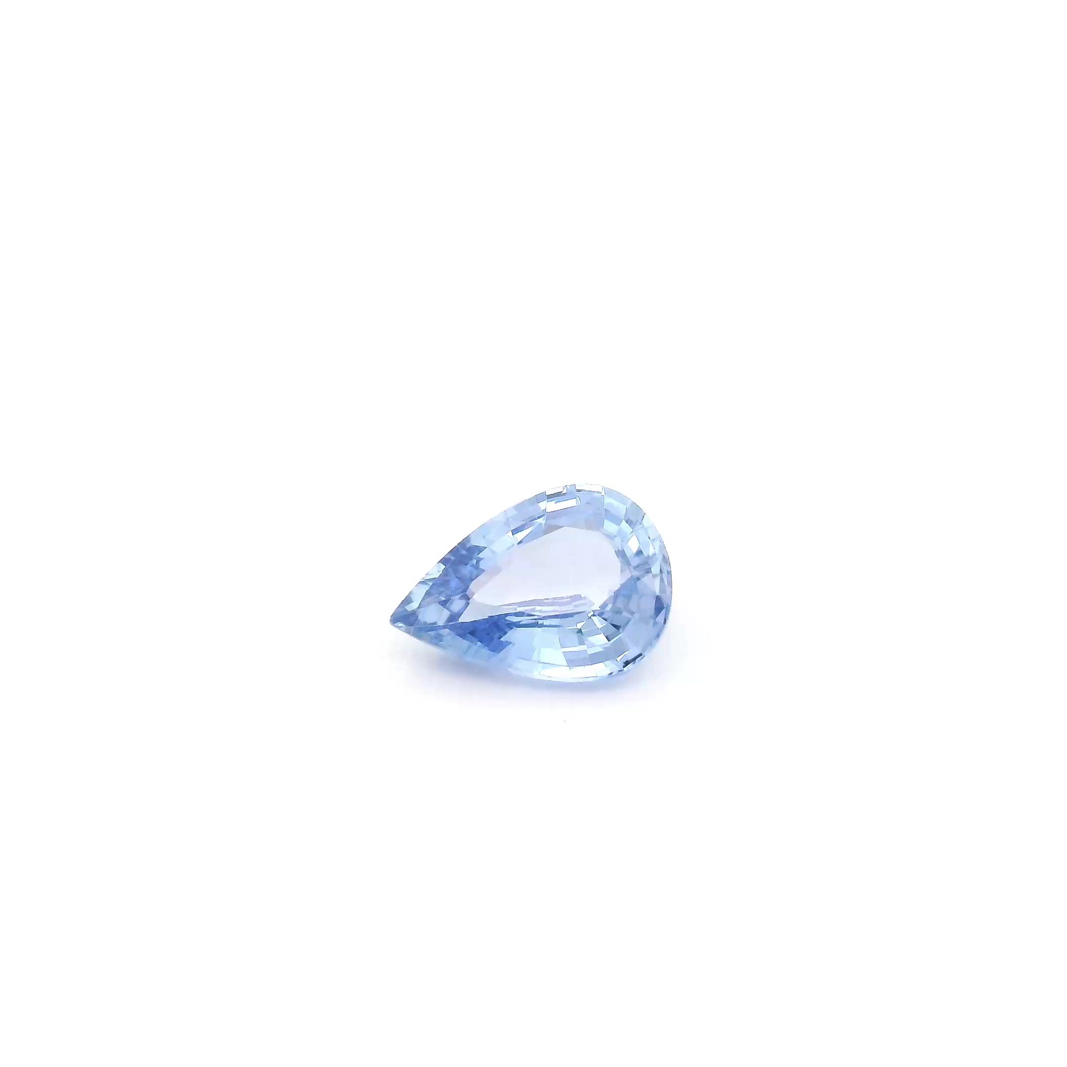 0.66 ct Pear Blue Natural Sapphire
