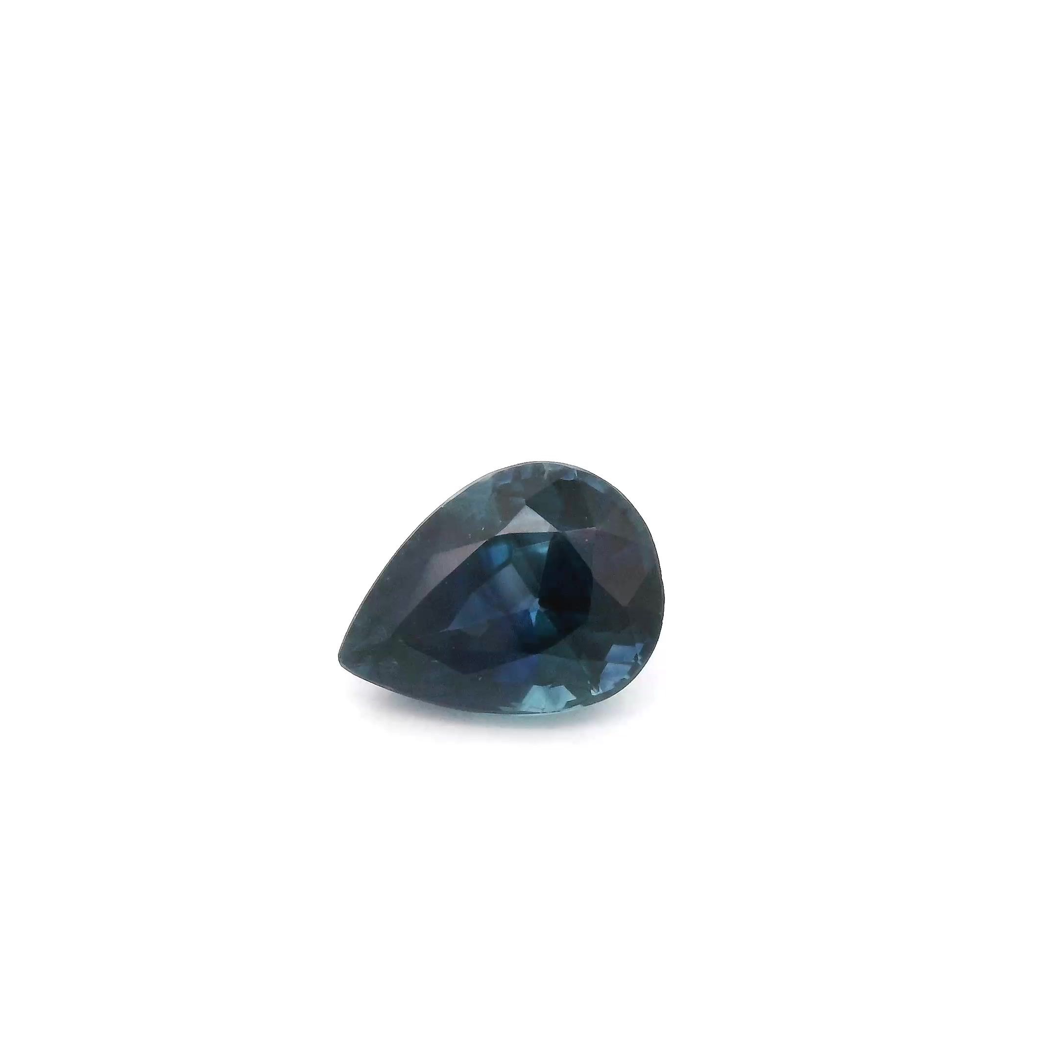 1.46 ct Pear Blue Natural Sapphire