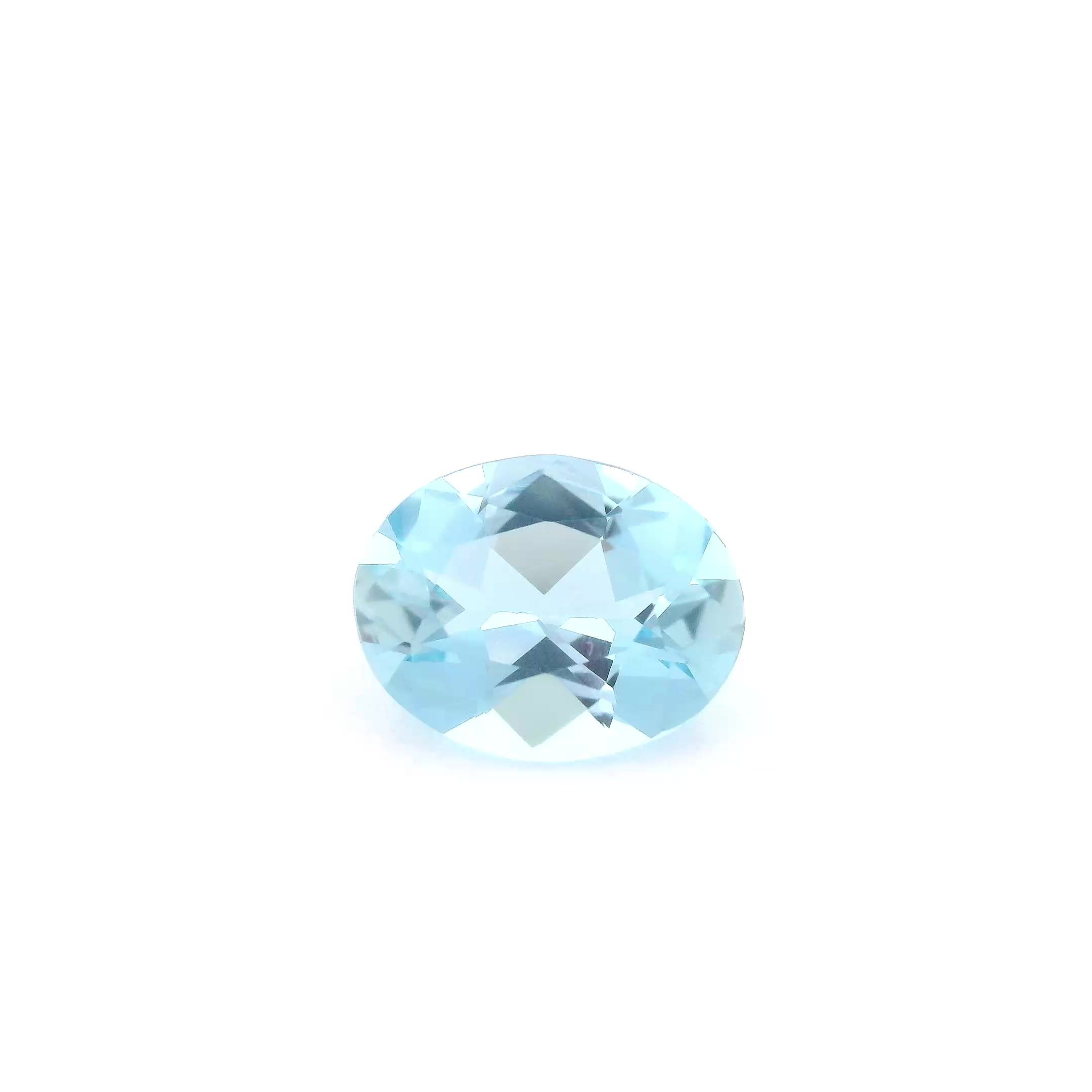 1.33 ct Oval Blue Natural Aquamarine