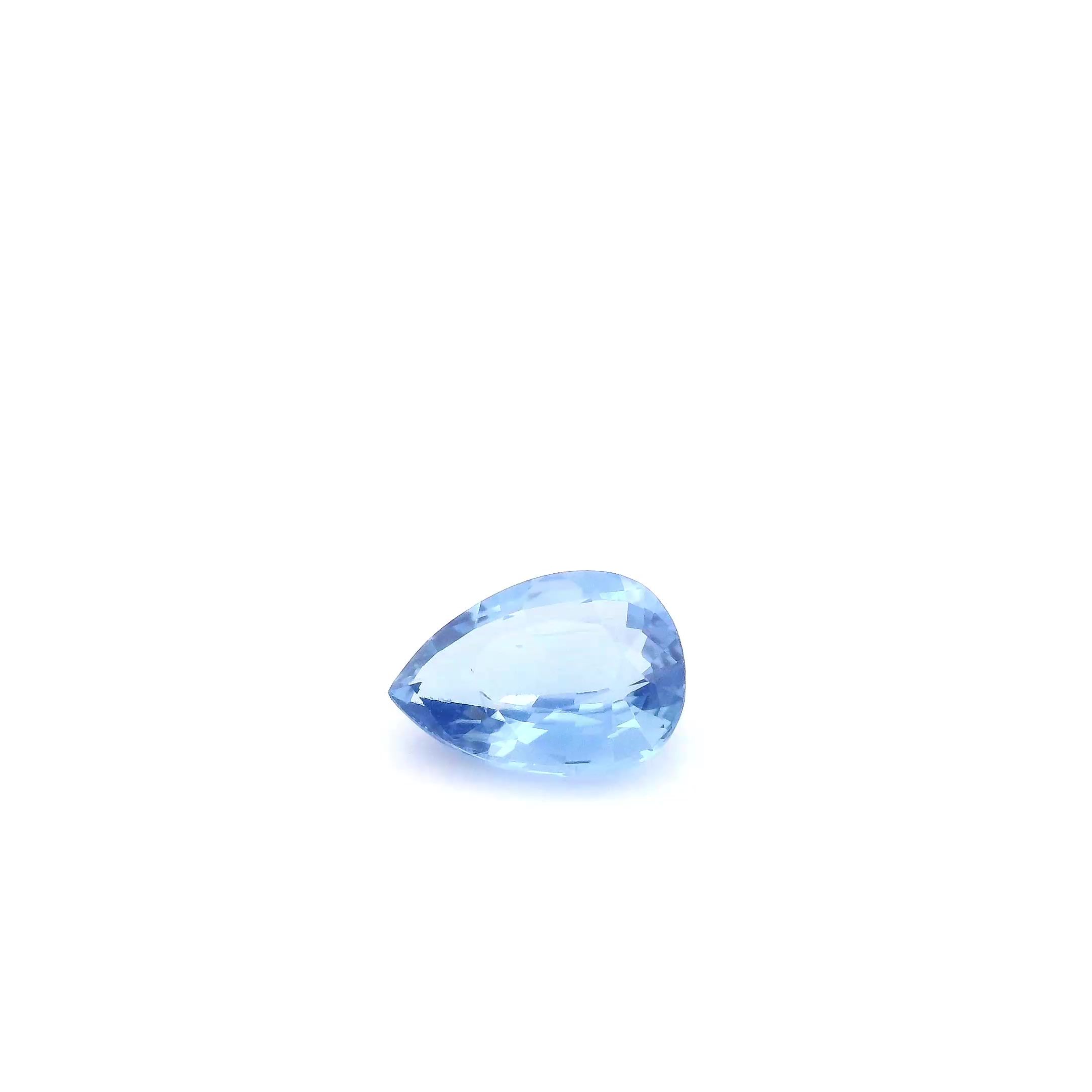 0.82 ct Pear Blue Natural Sapphire