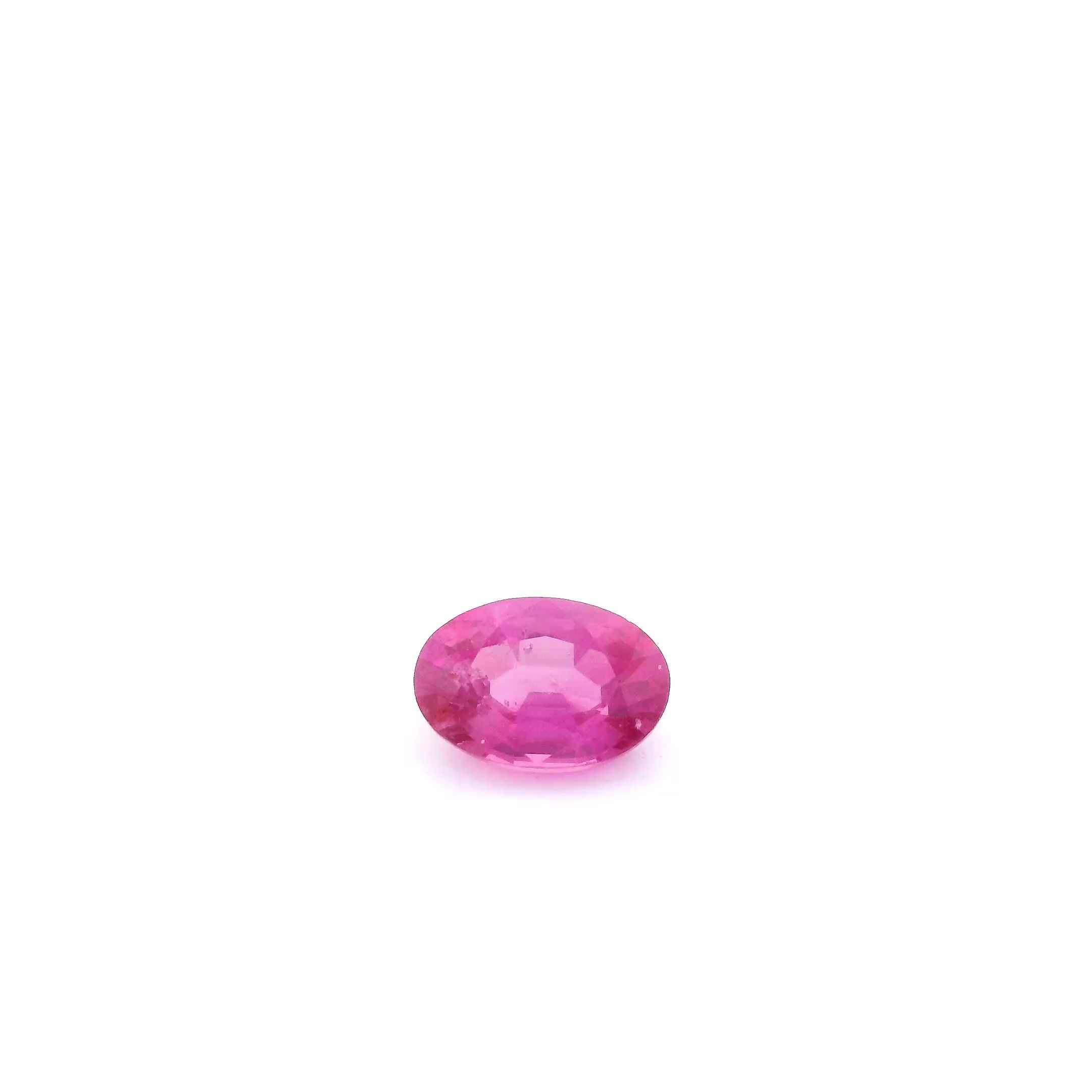 0.60 ct Oval Red Natural Ruby