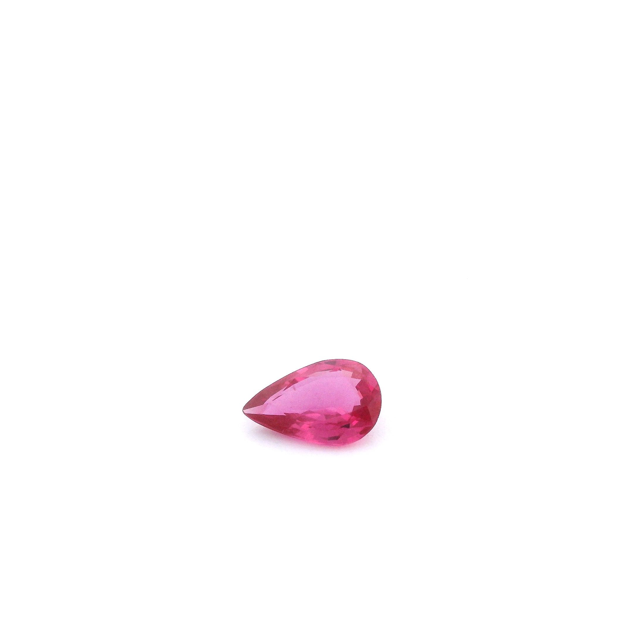 0.31 ct Pear Red Natural Ruby