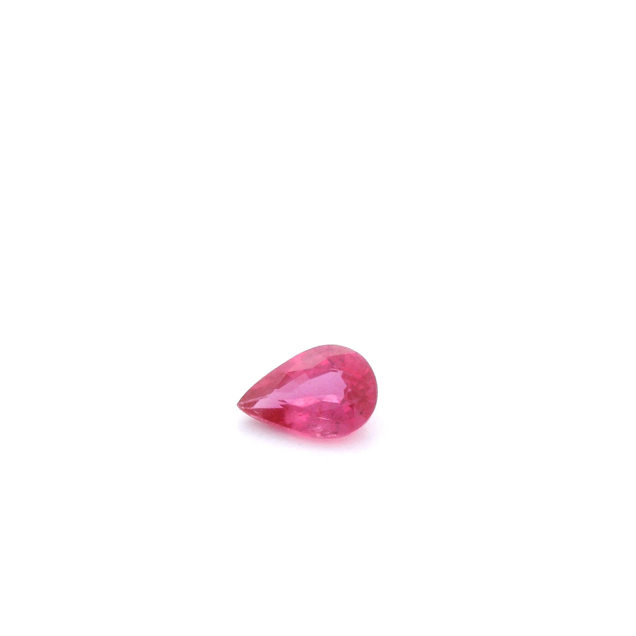 0.44 ct Pear Red Natural Ruby