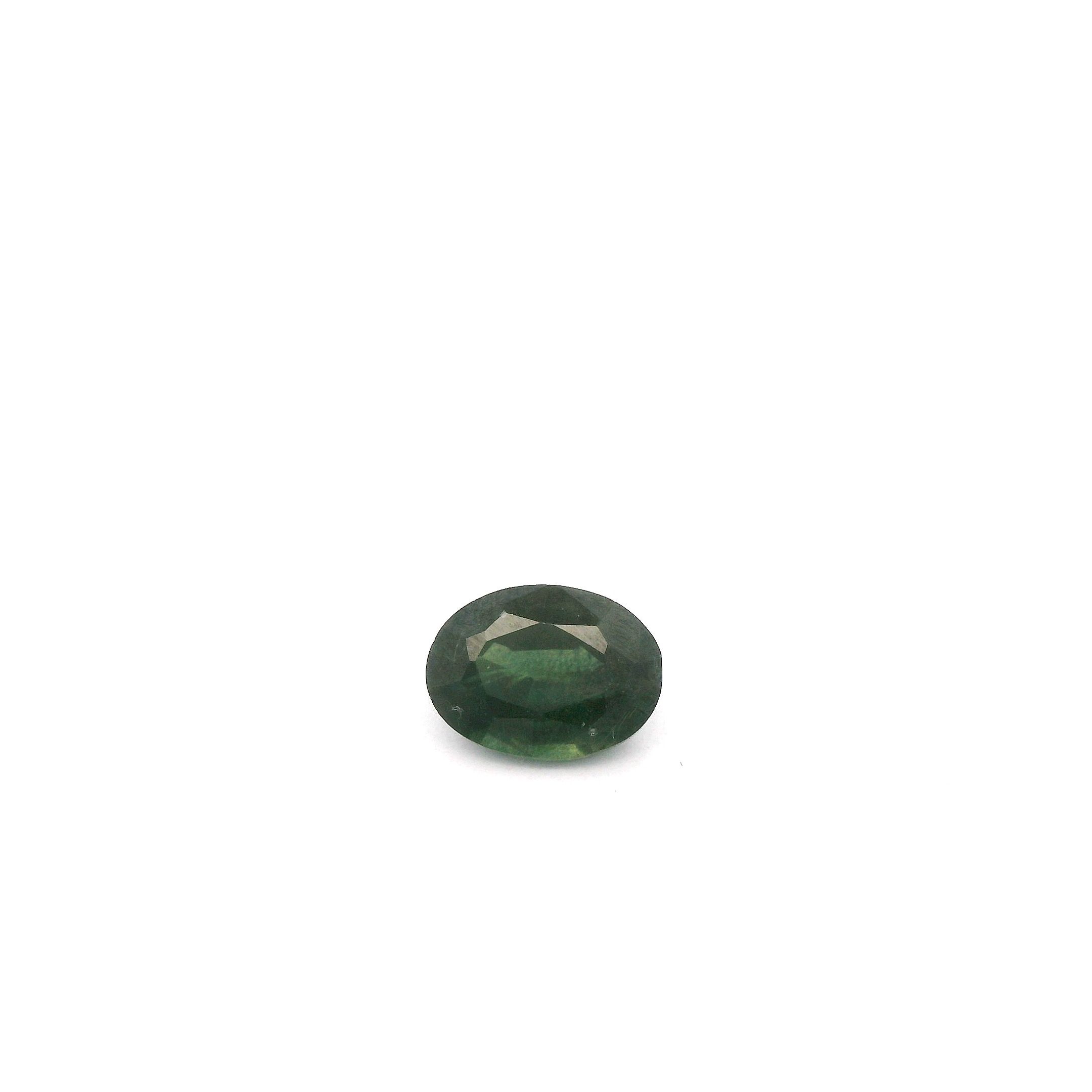 0.57 ct Oval Green Natural Sapphire
