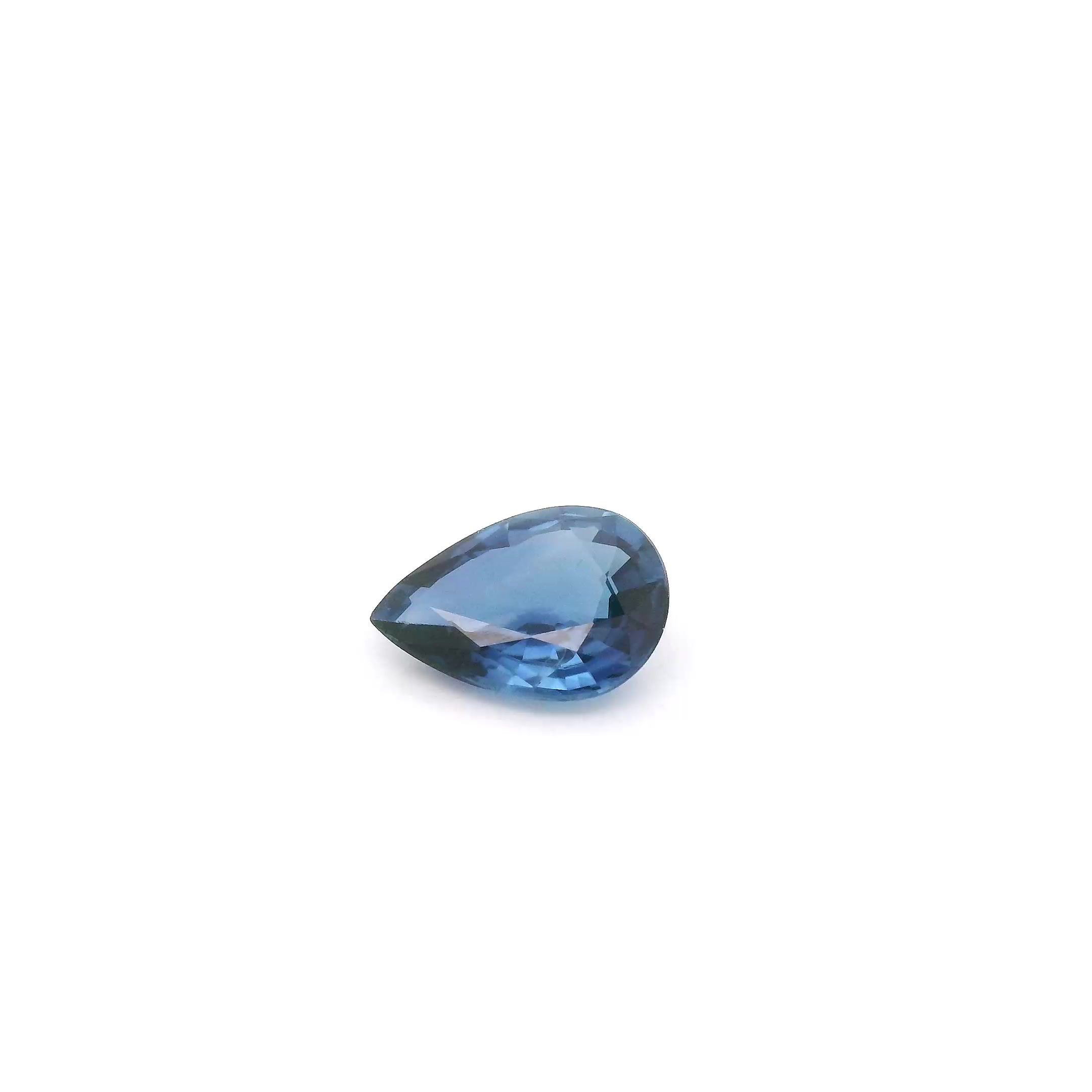 0.69 ct Pear Blue Natural Sapphire