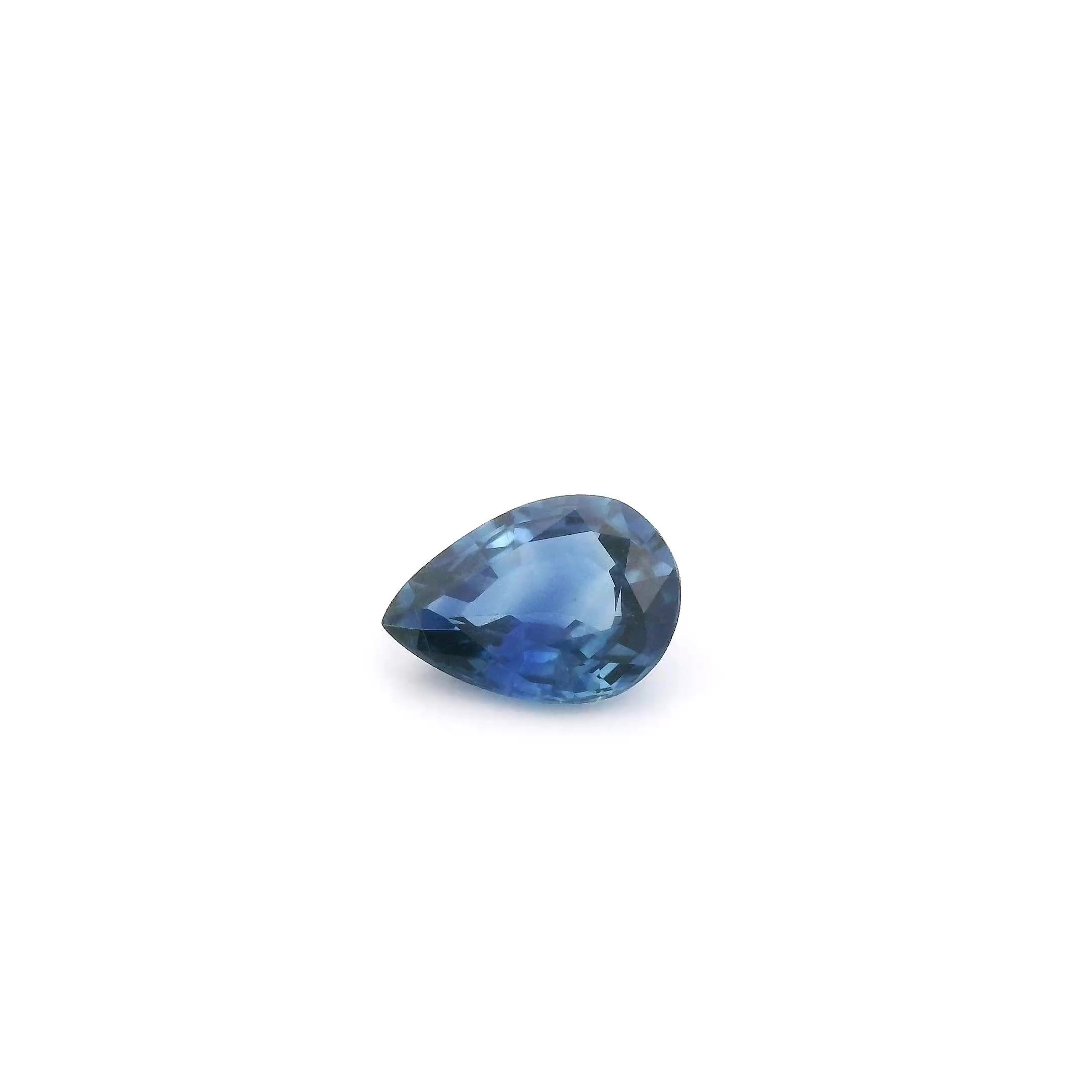 0.73 ct Pear Blue Natural Sapphire