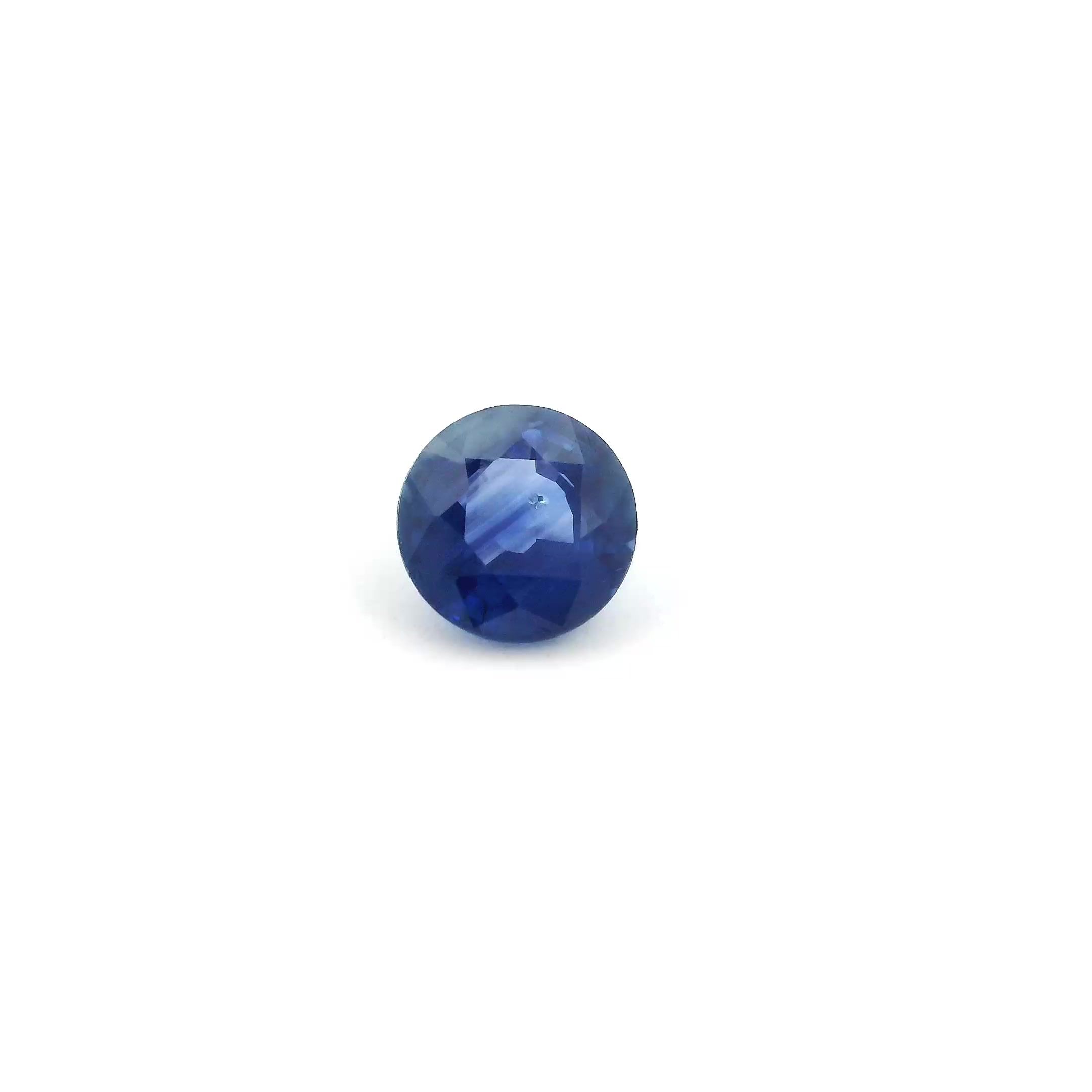 0.83 ct Round Blue Natural Sapphire