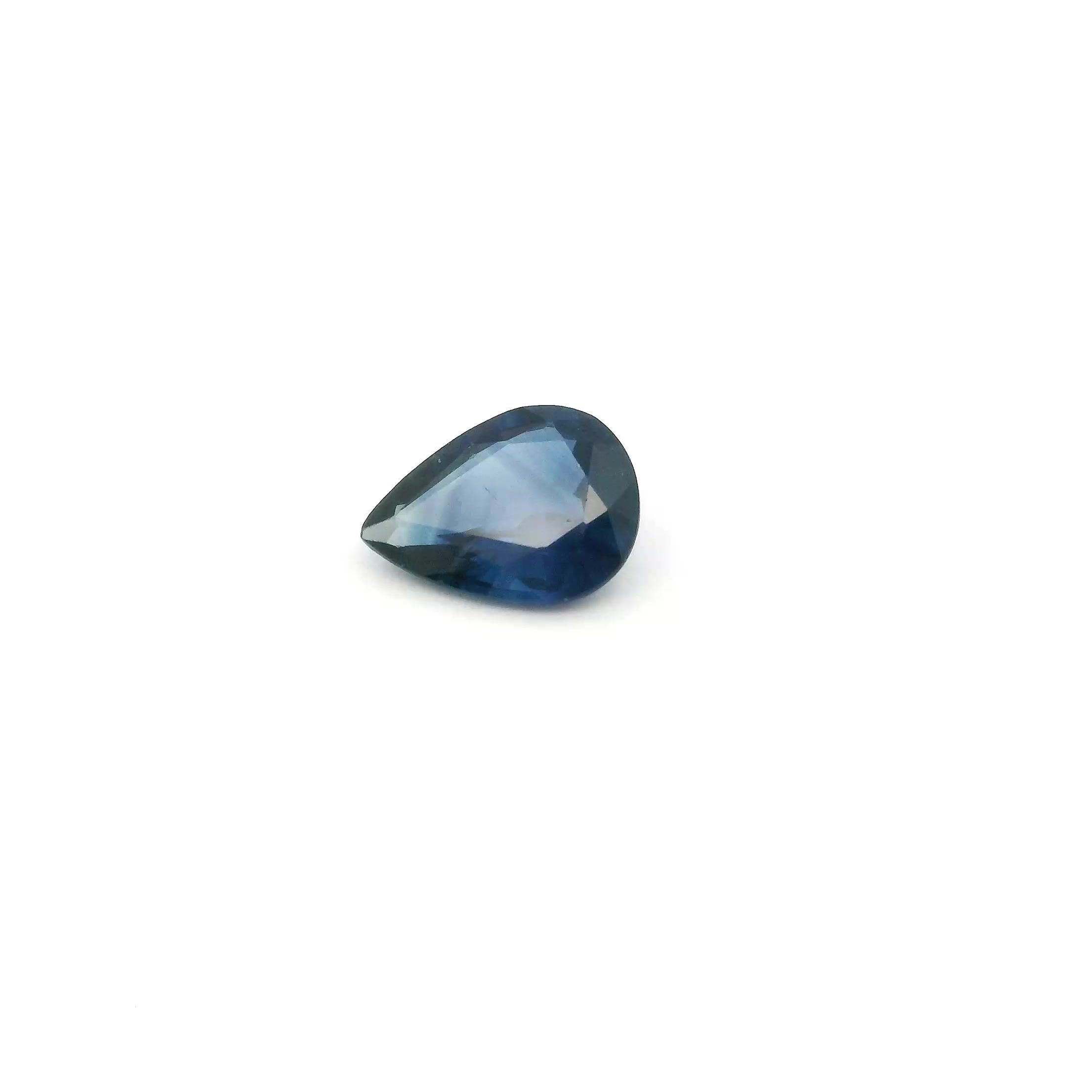 0.73 ct Pear Blue Natural Sapphire