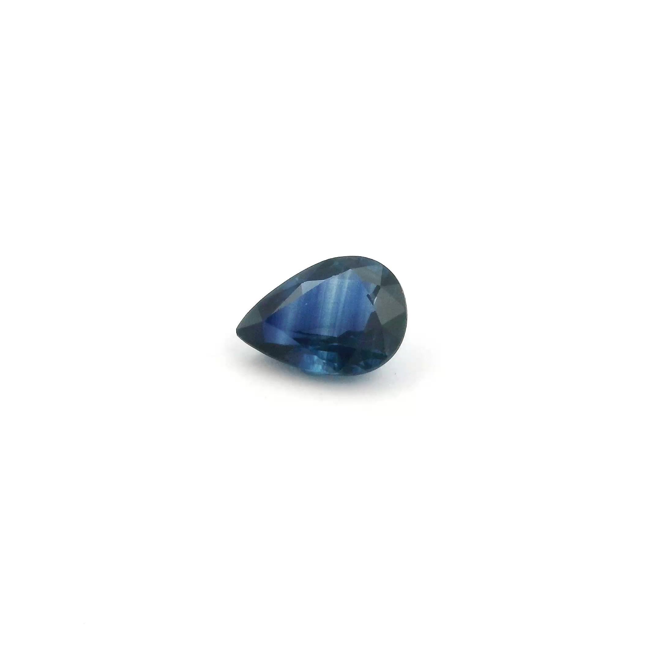 0.78 ct Pear Blue Natural Sapphire