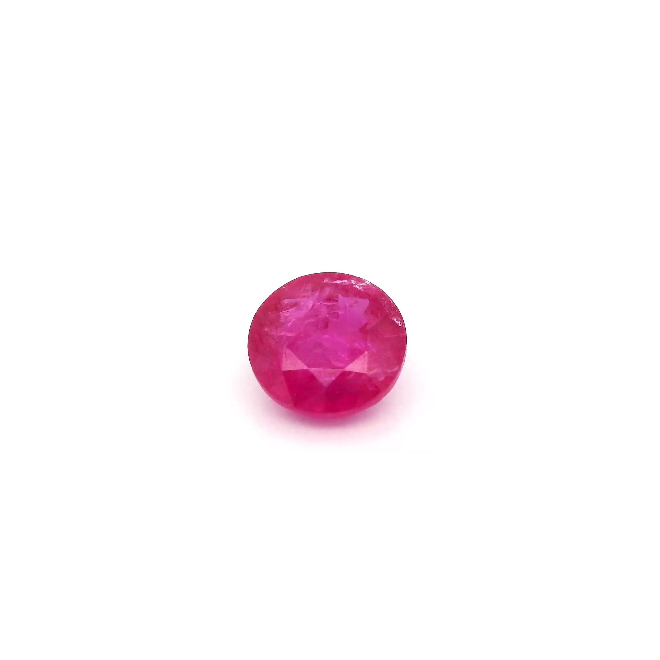 1.04 ct Round Red Natural Ruby