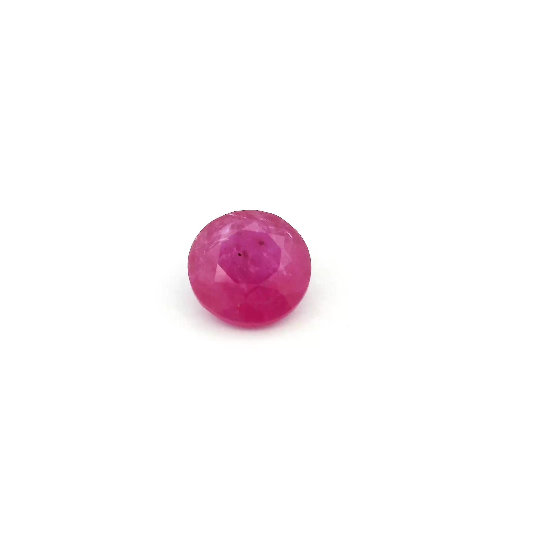 0.91 ct Round Red Natural Ruby
