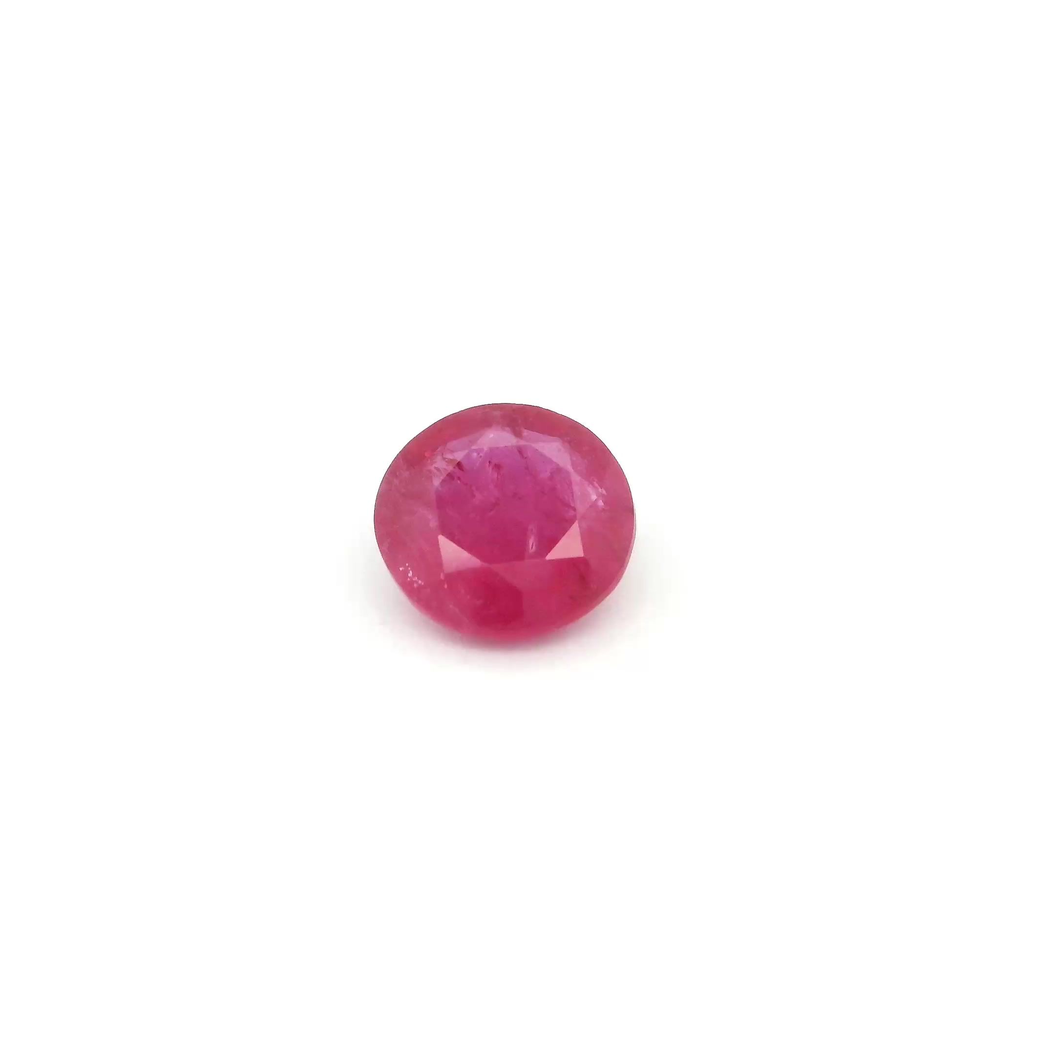 1.13 ct Round Red Natural Ruby