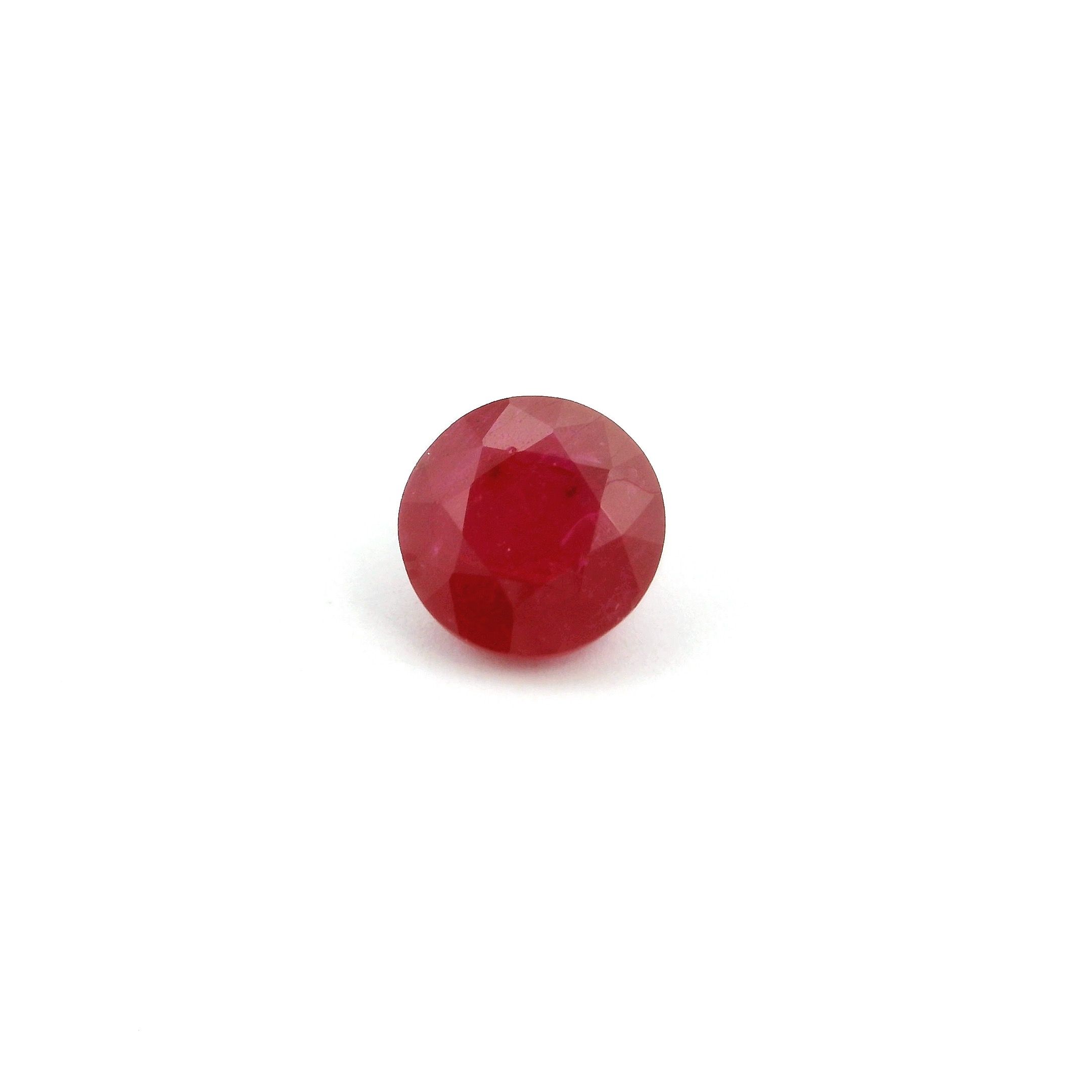 1.27 ct Round Red Natural Ruby