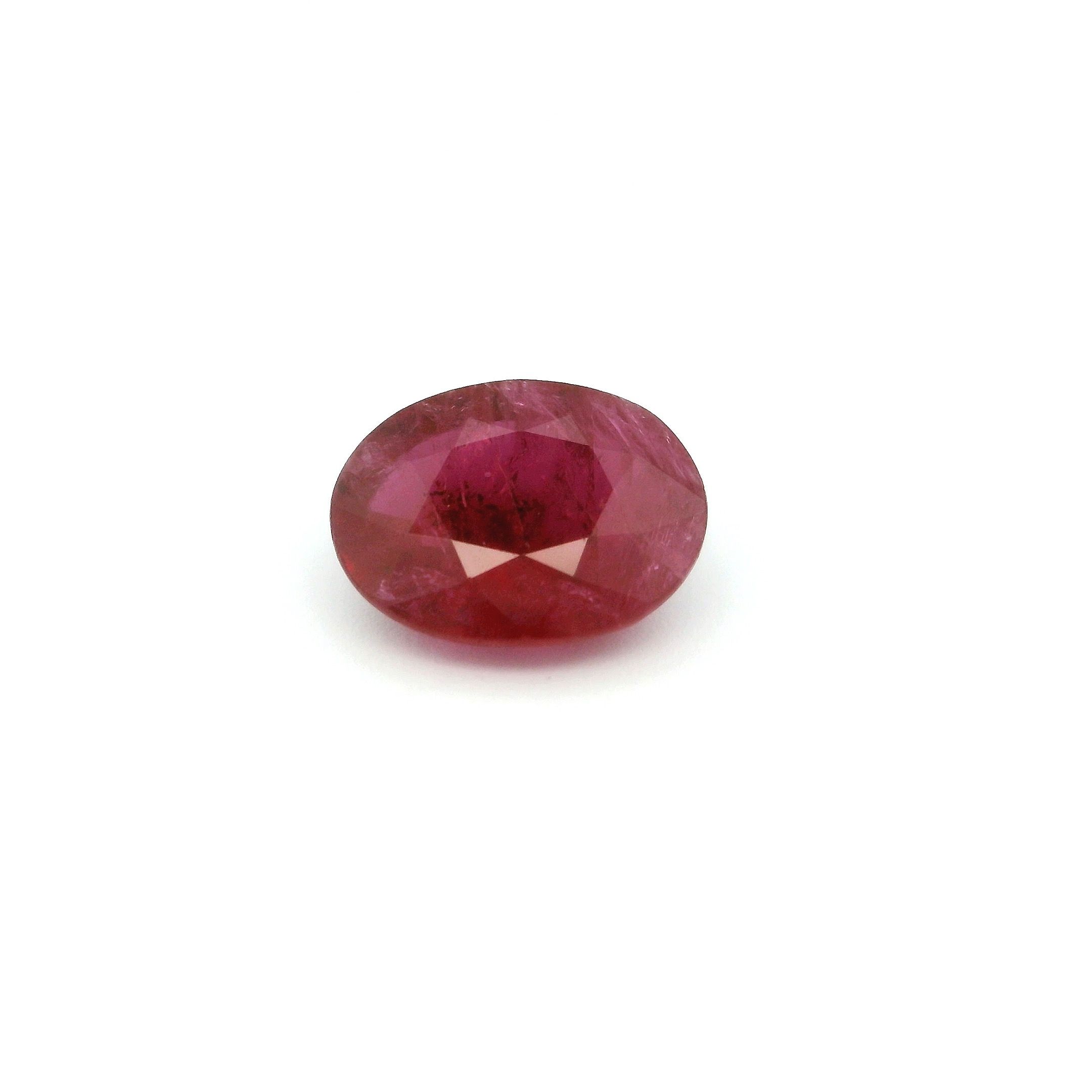 2.04 ct Oval Red Natural Ruby