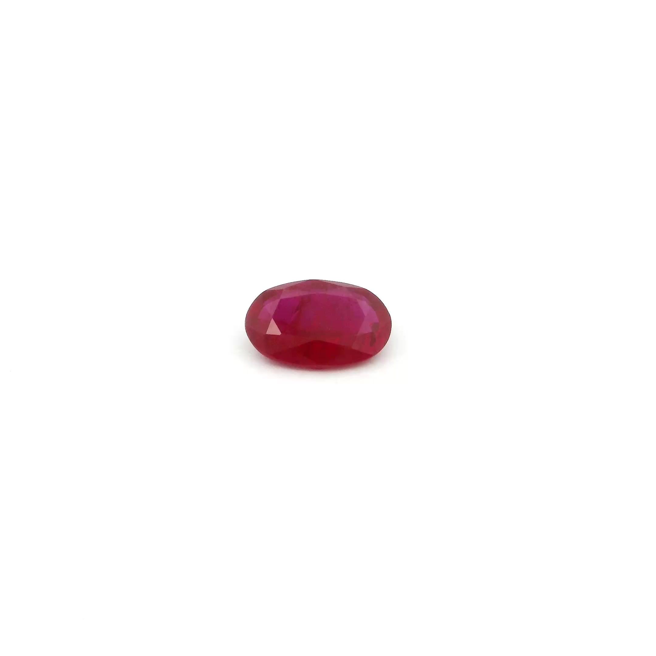 0.42 ct Oval Red Natural Ruby