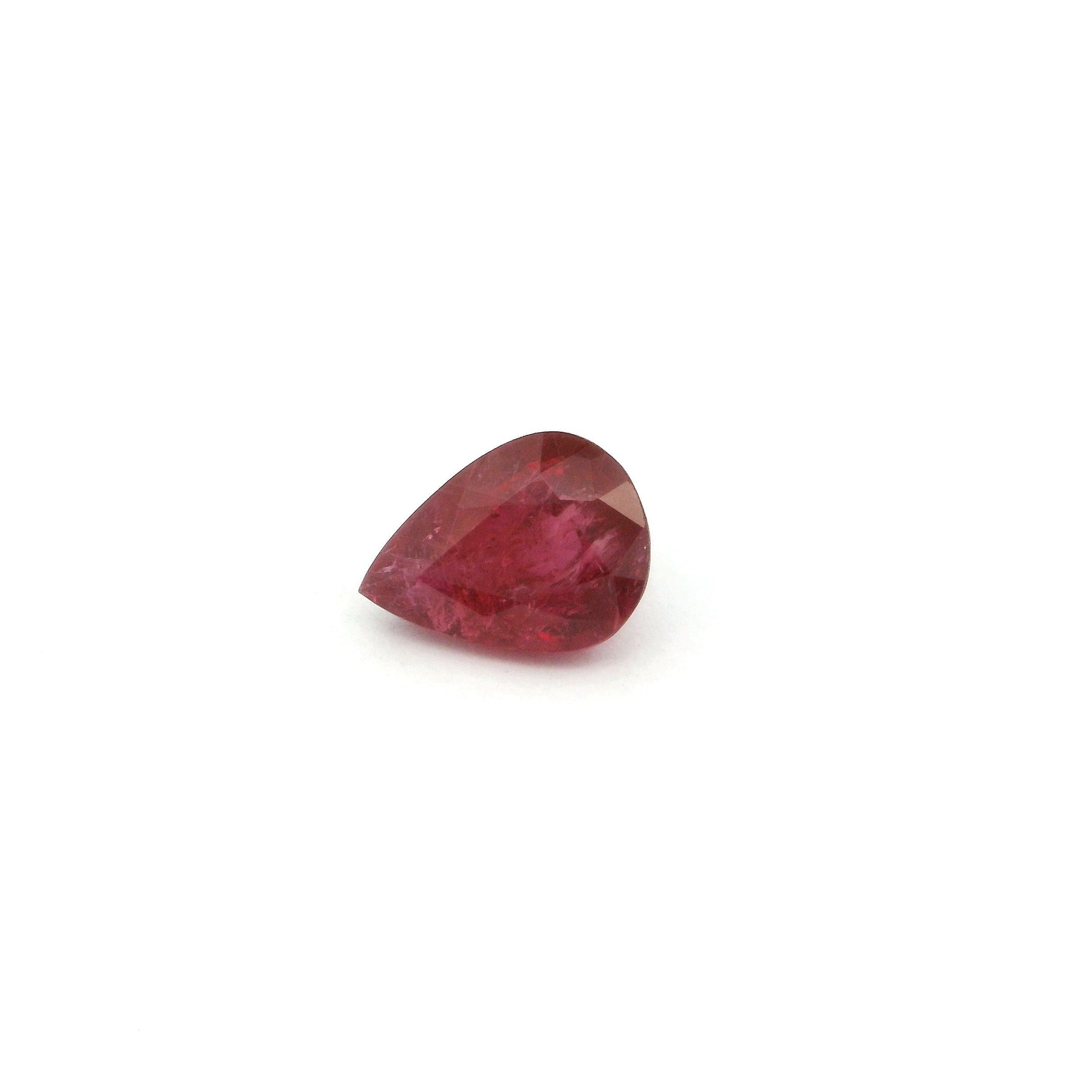 1.12 ct Pear Red Natural Ruby