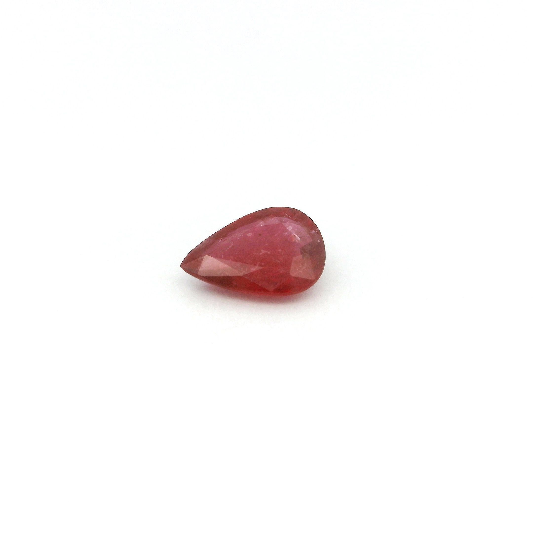 0.69 ct Pear Red Natural Ruby