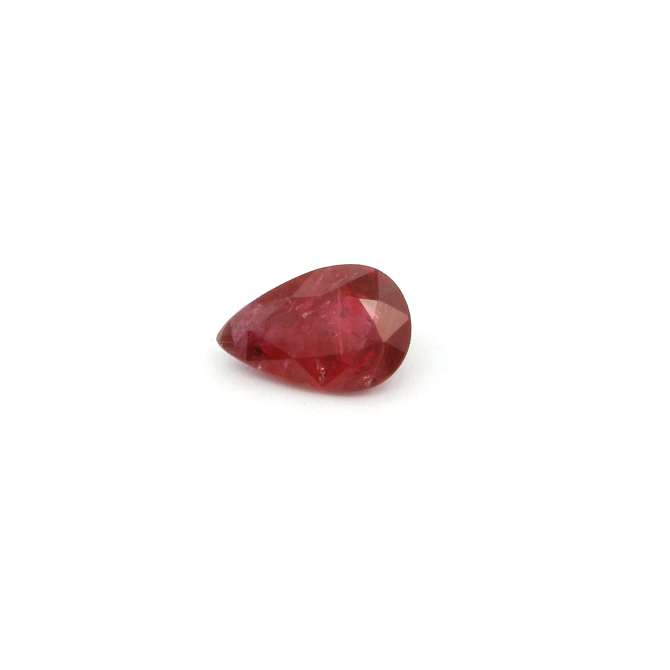 0.92 ct Pear Red Natural Ruby