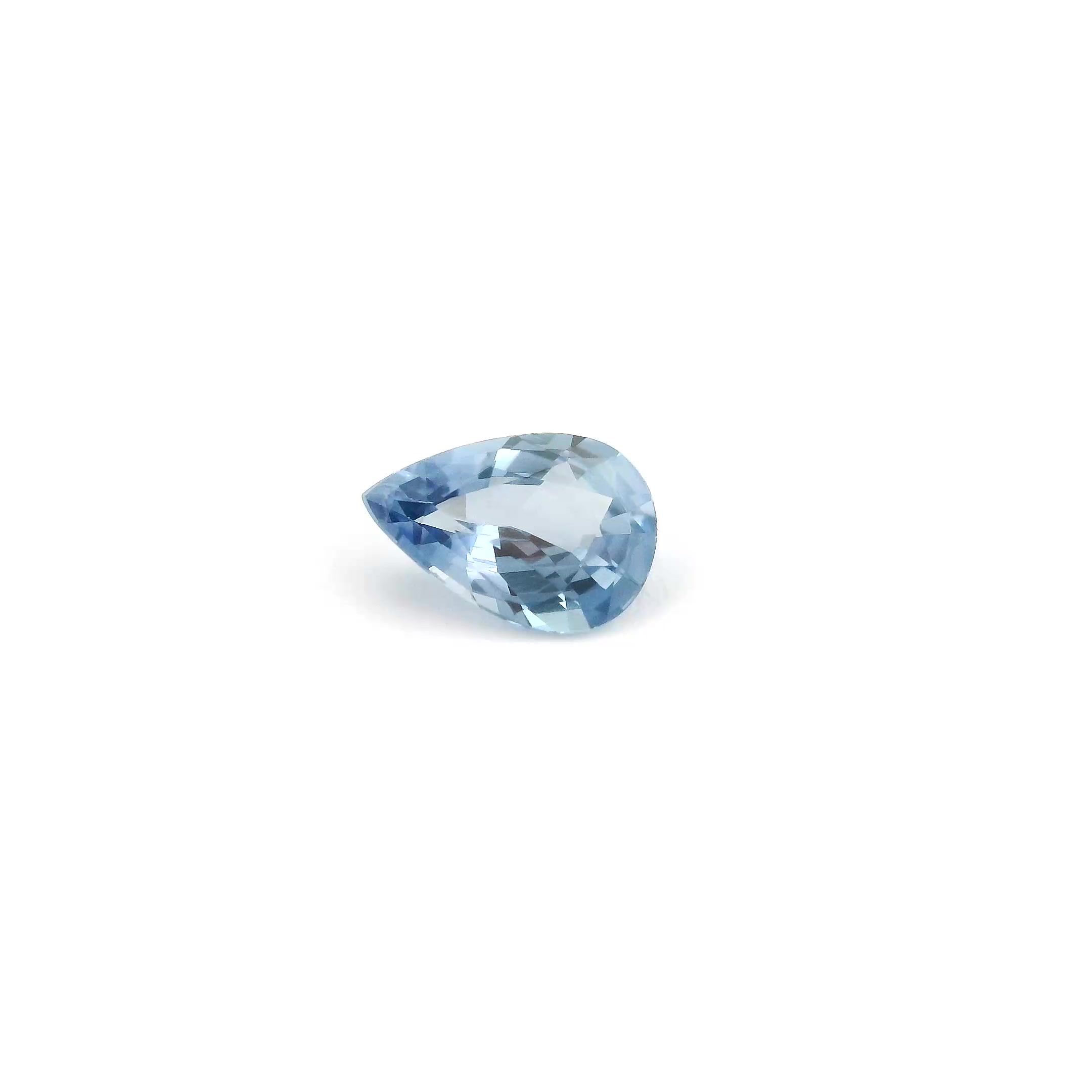 0.69 ct Pear Blue Natural Sapphire