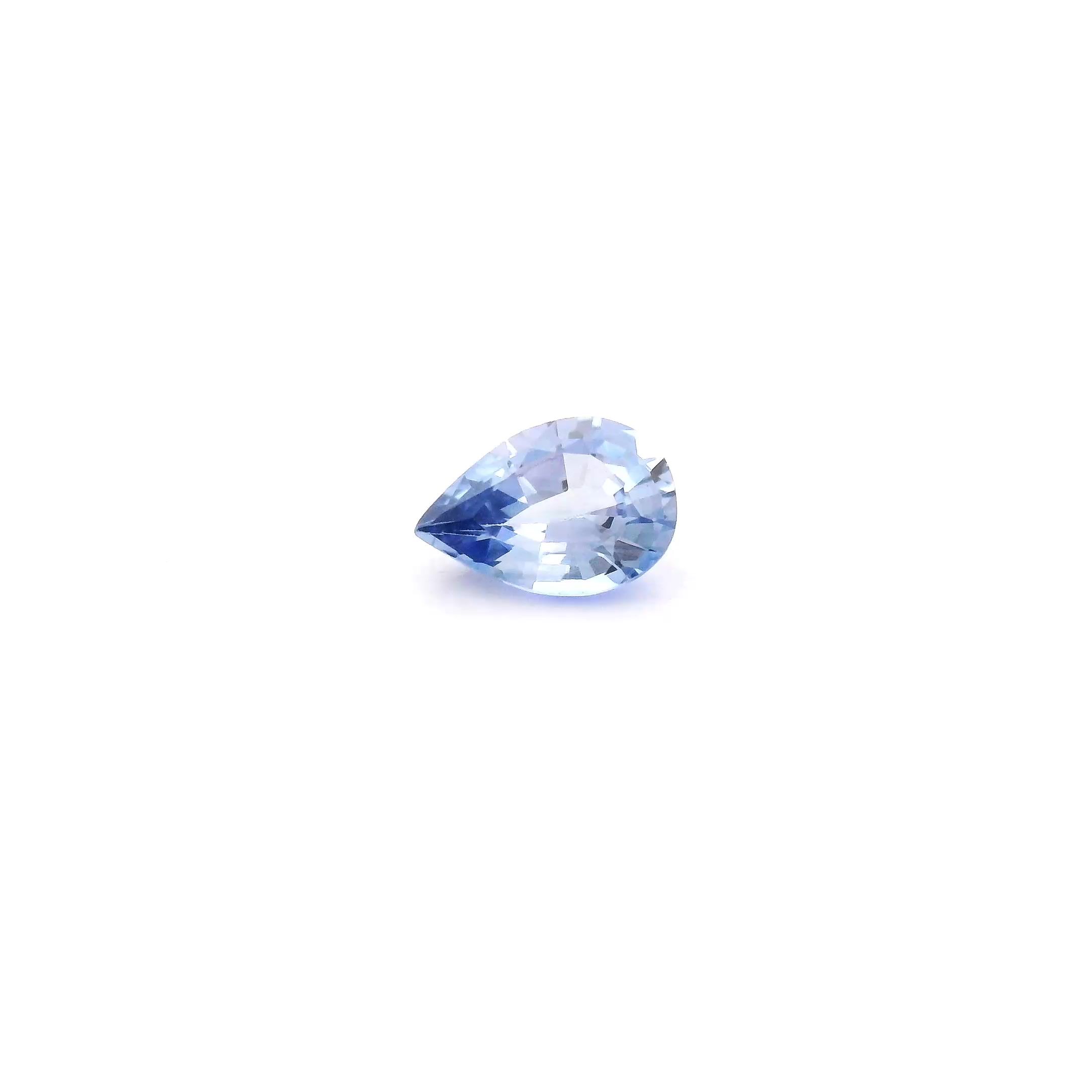 0.42 ct Pear Blue Natural Sapphire