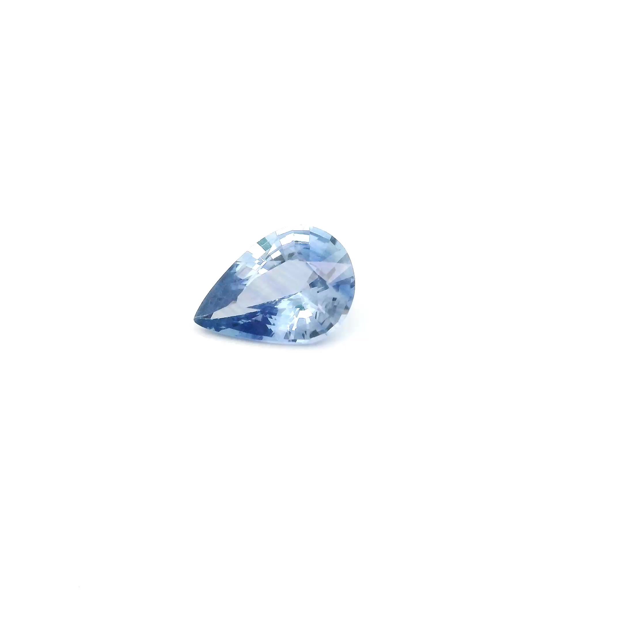 0.63 ct Pear Blue Natural Sapphire
