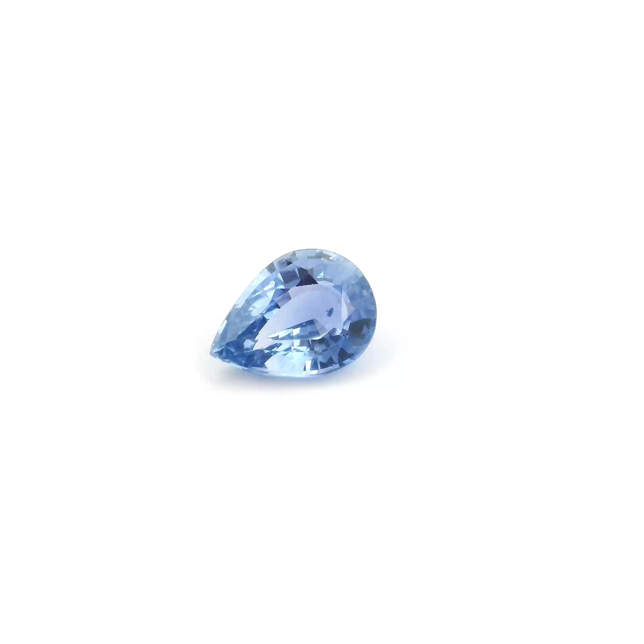 0.84 ct Pear Blue Natural Sapphire