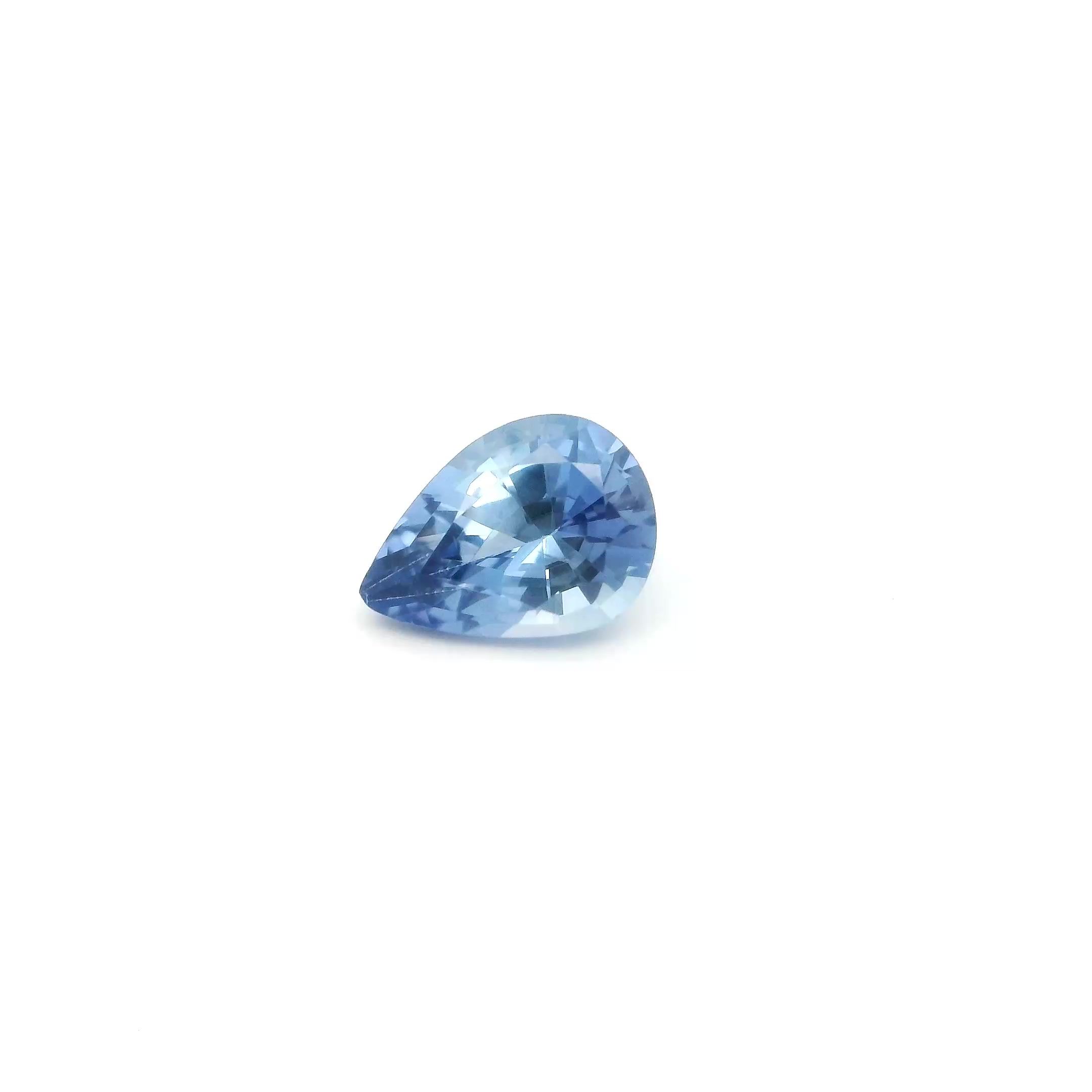 0.93 ct Pear Blue Natural Sapphire