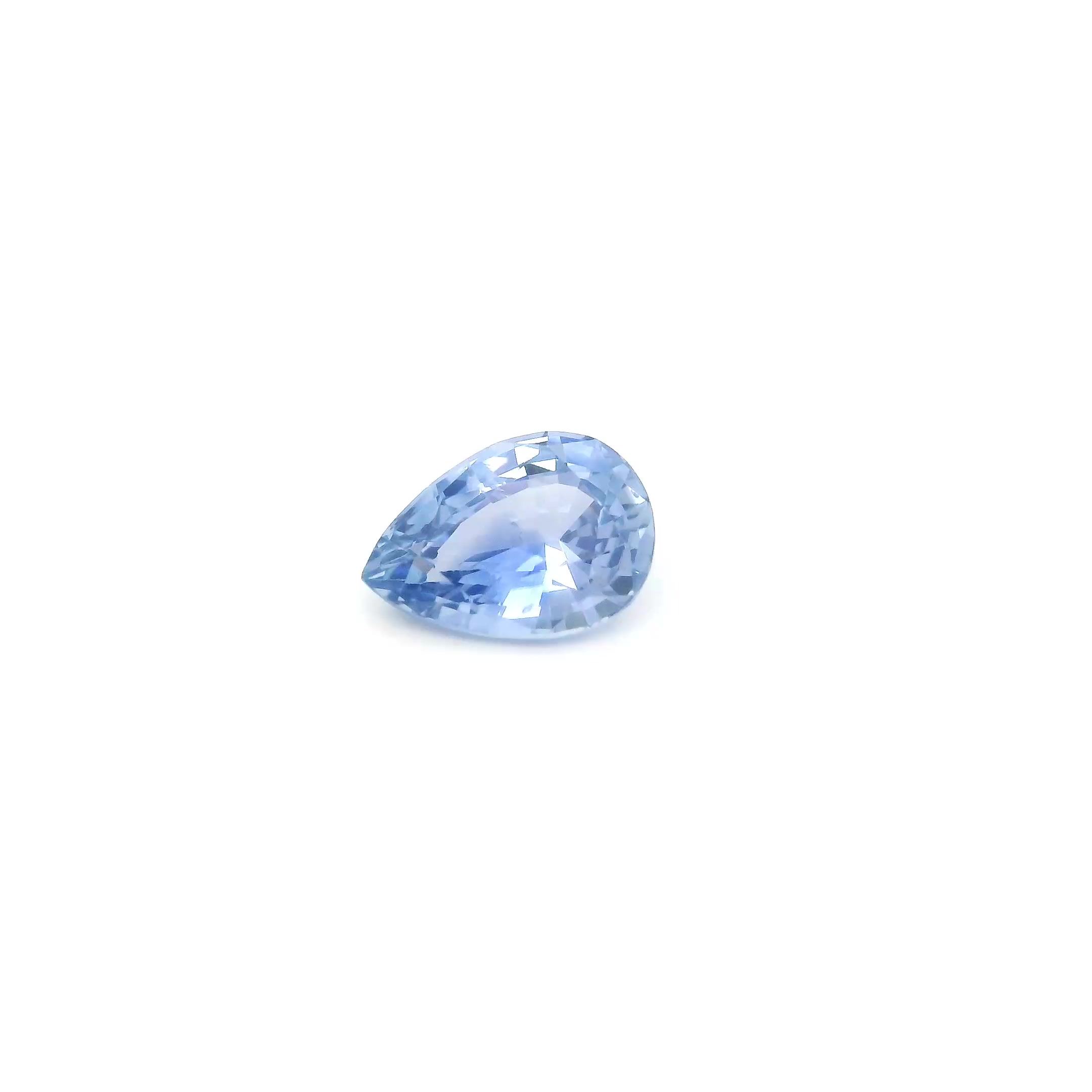 0.82 ct Pear Blue Natural Sapphire