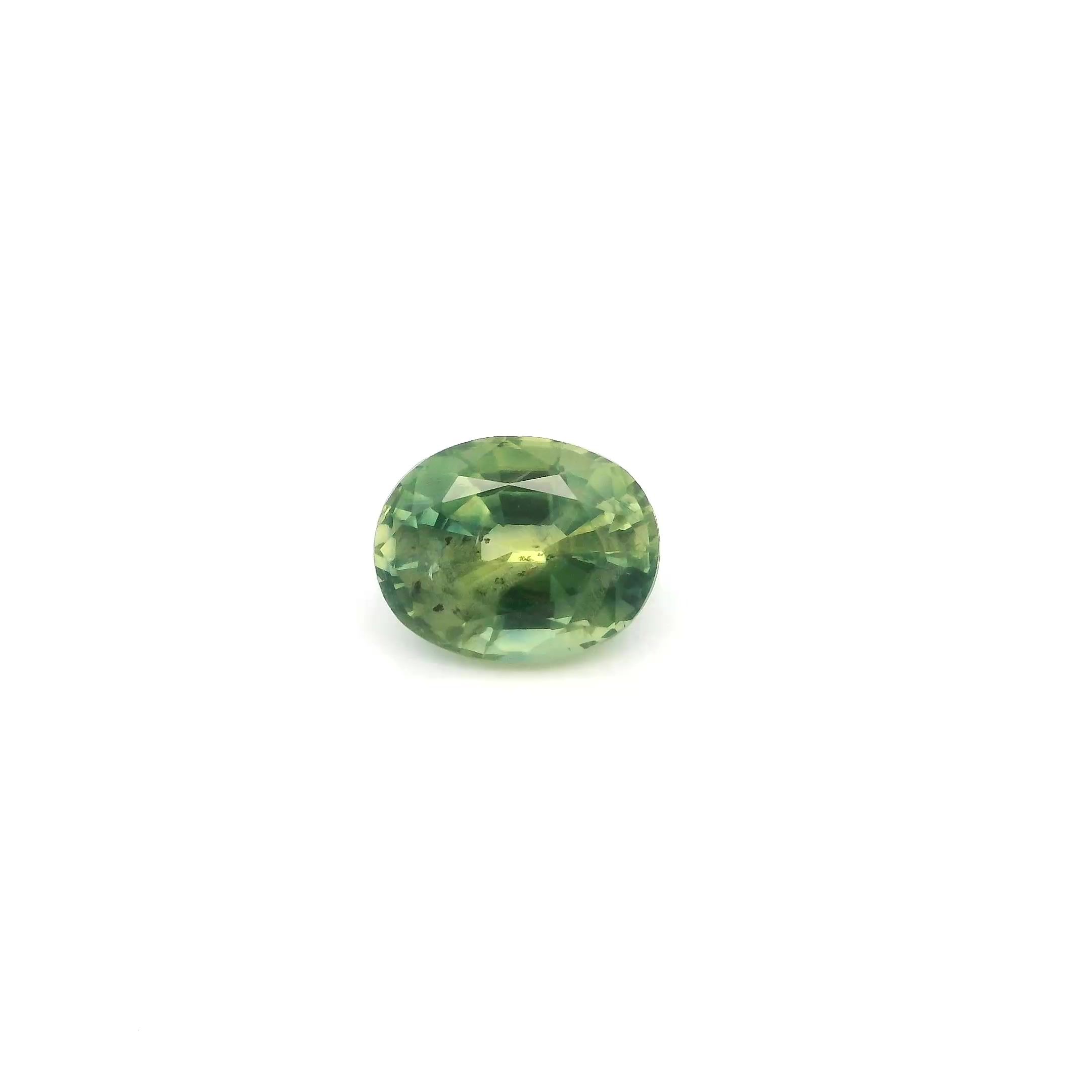 1.09 ct Oval Green Natural Sapphire