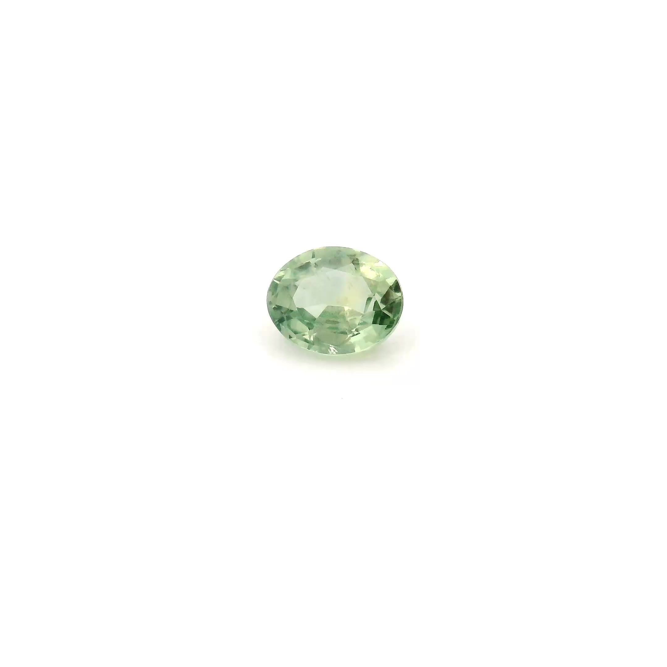 0.50 ct Oval Green Natural Sapphire