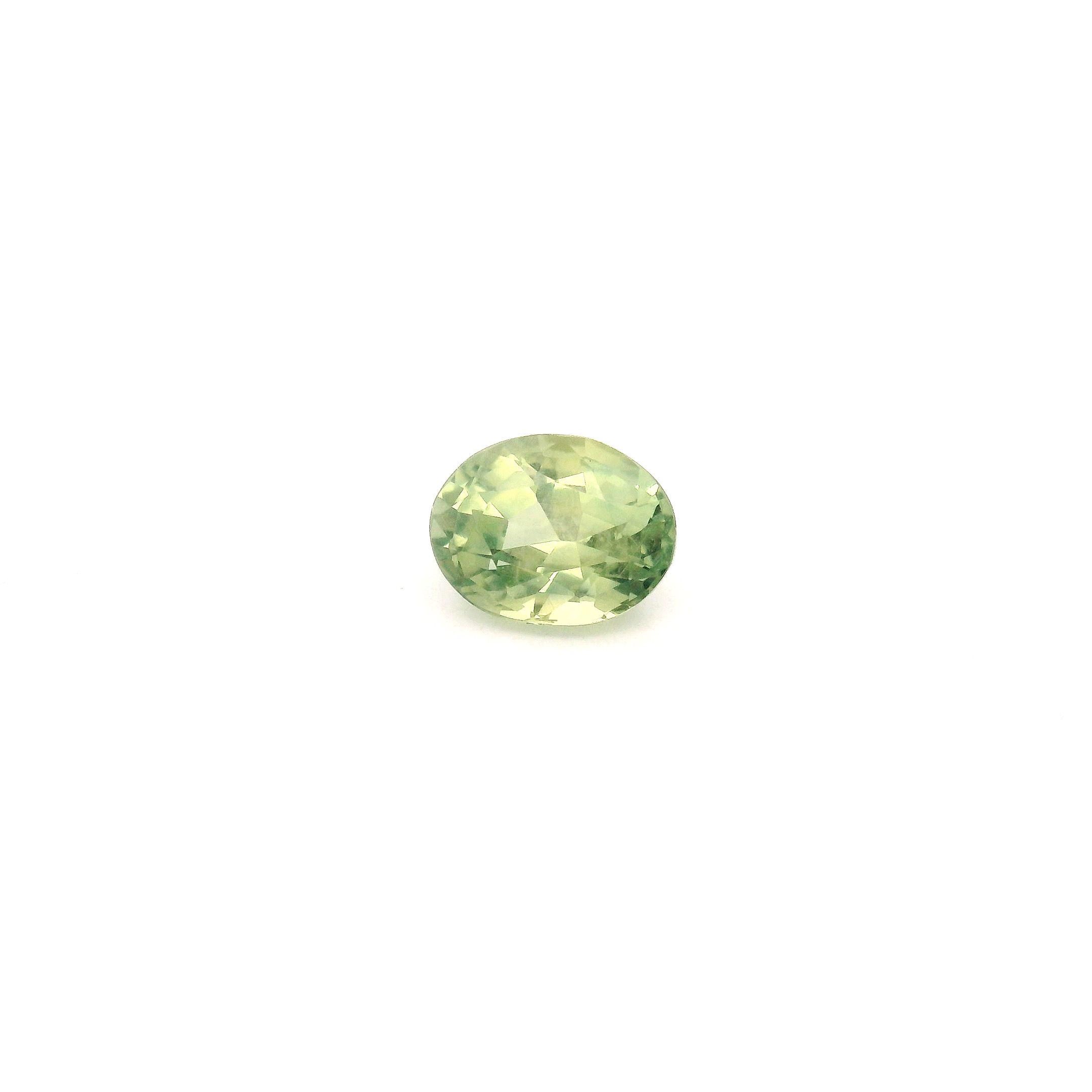 0.72 ct Oval Green Natural Sapphire