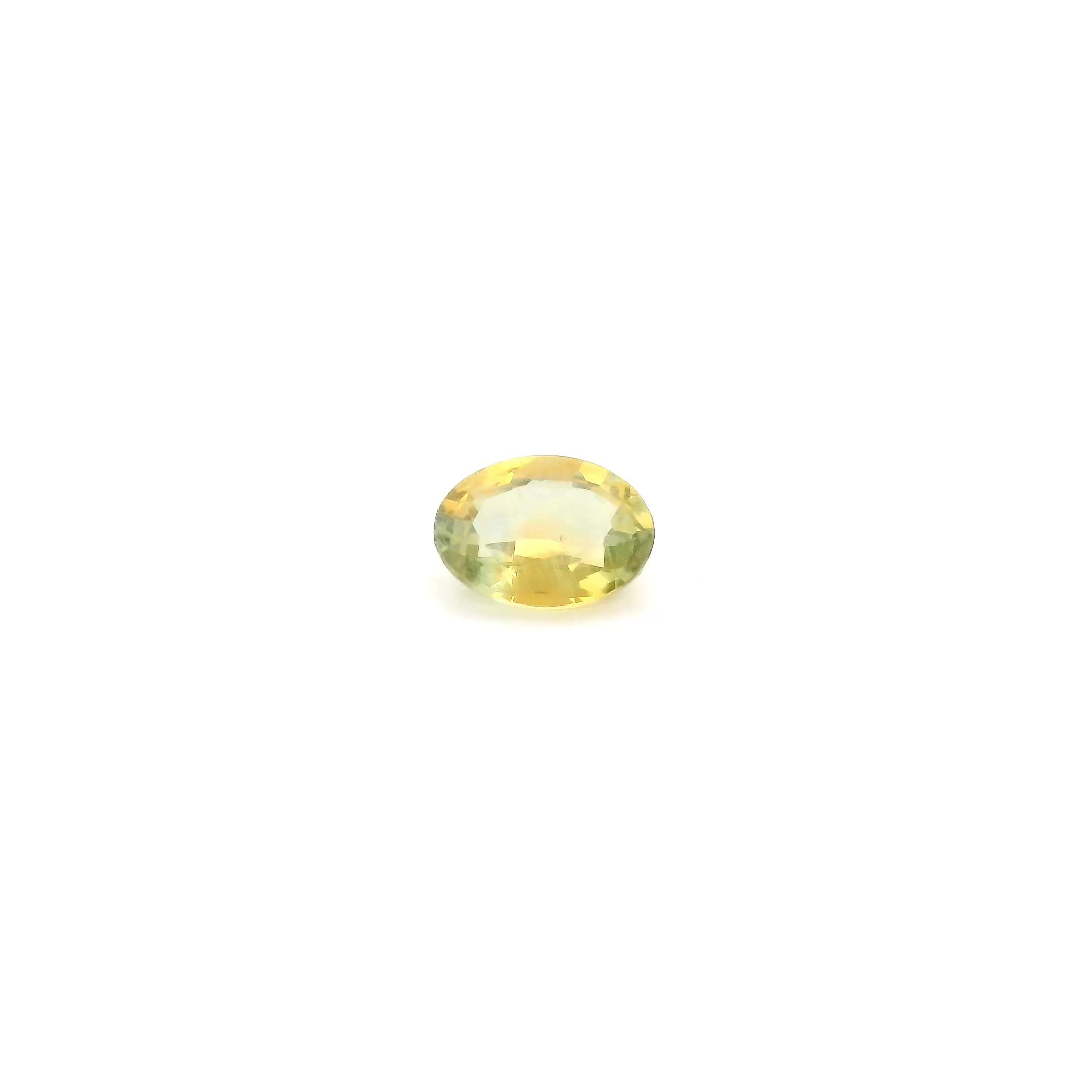 0.38 ct Oval Yellow Natural Sapphire