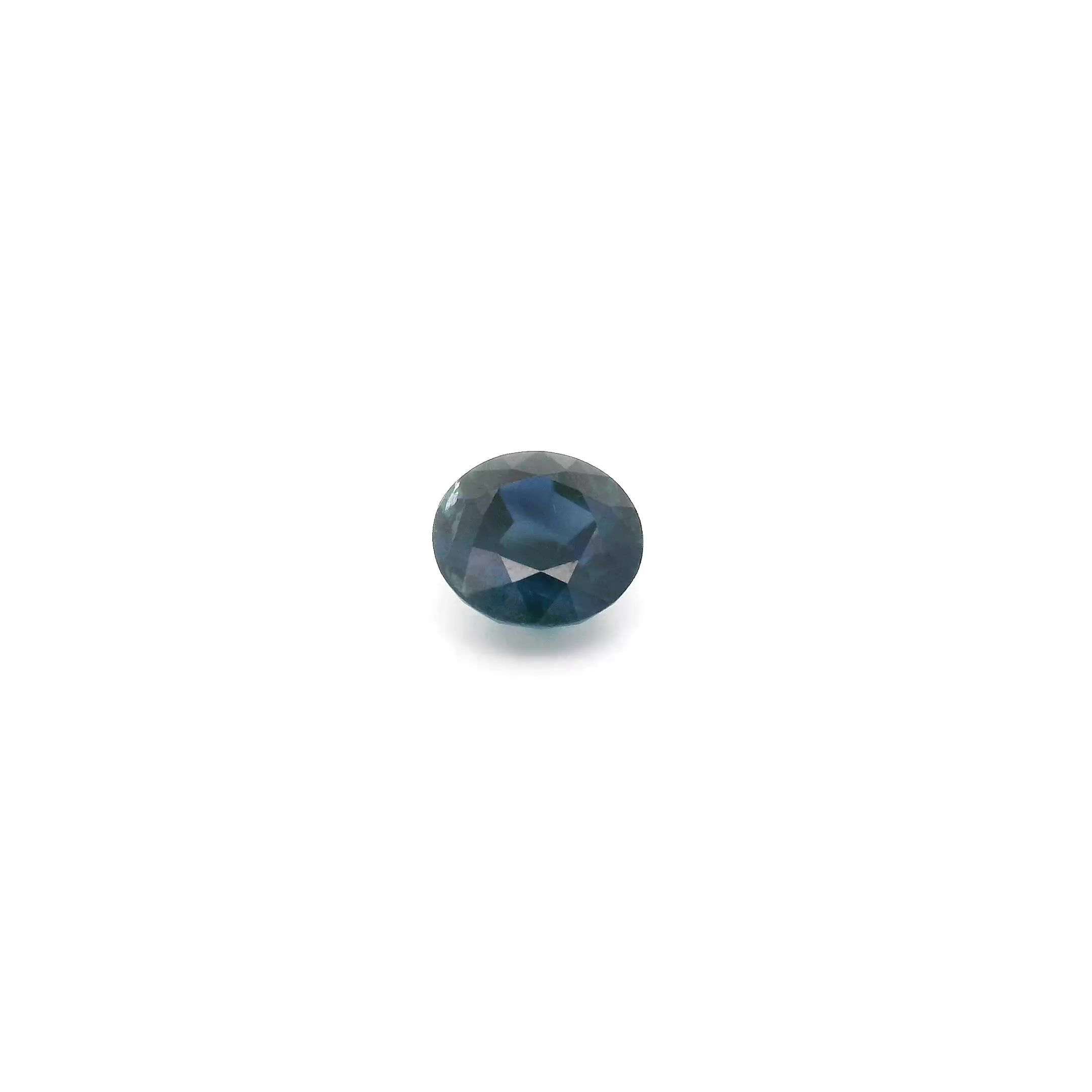 0.55 ct Round Blue Natural Sapphire