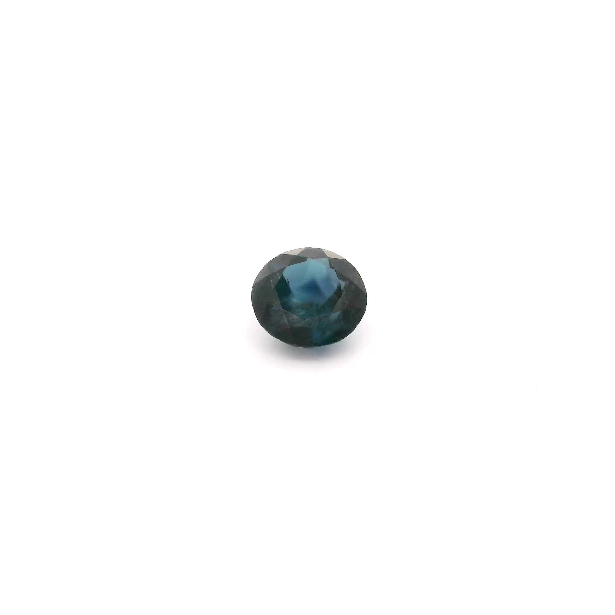 0.51 ct Round Blue Natural Sapphire