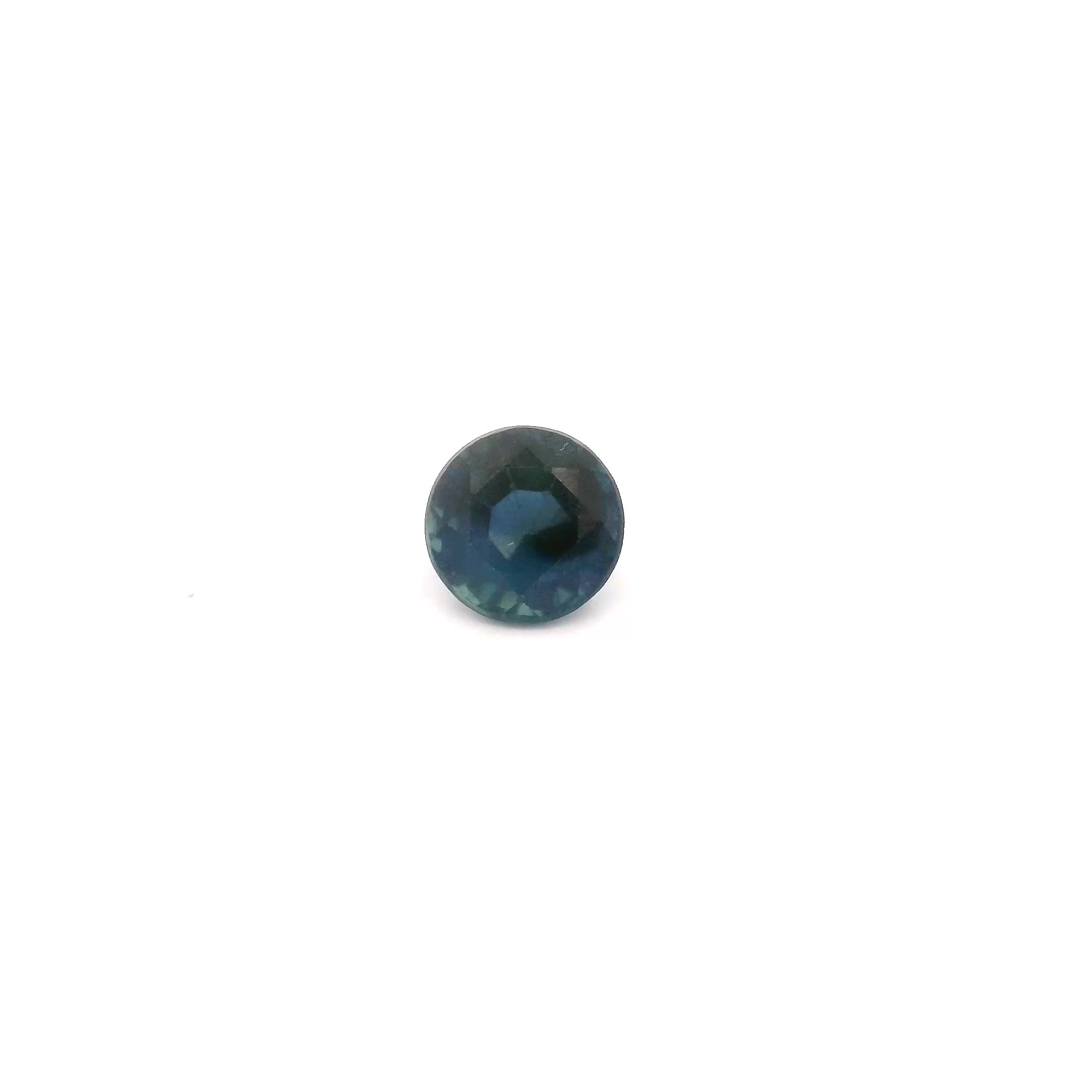 0.51 ct Round Blue Natural Sapphire