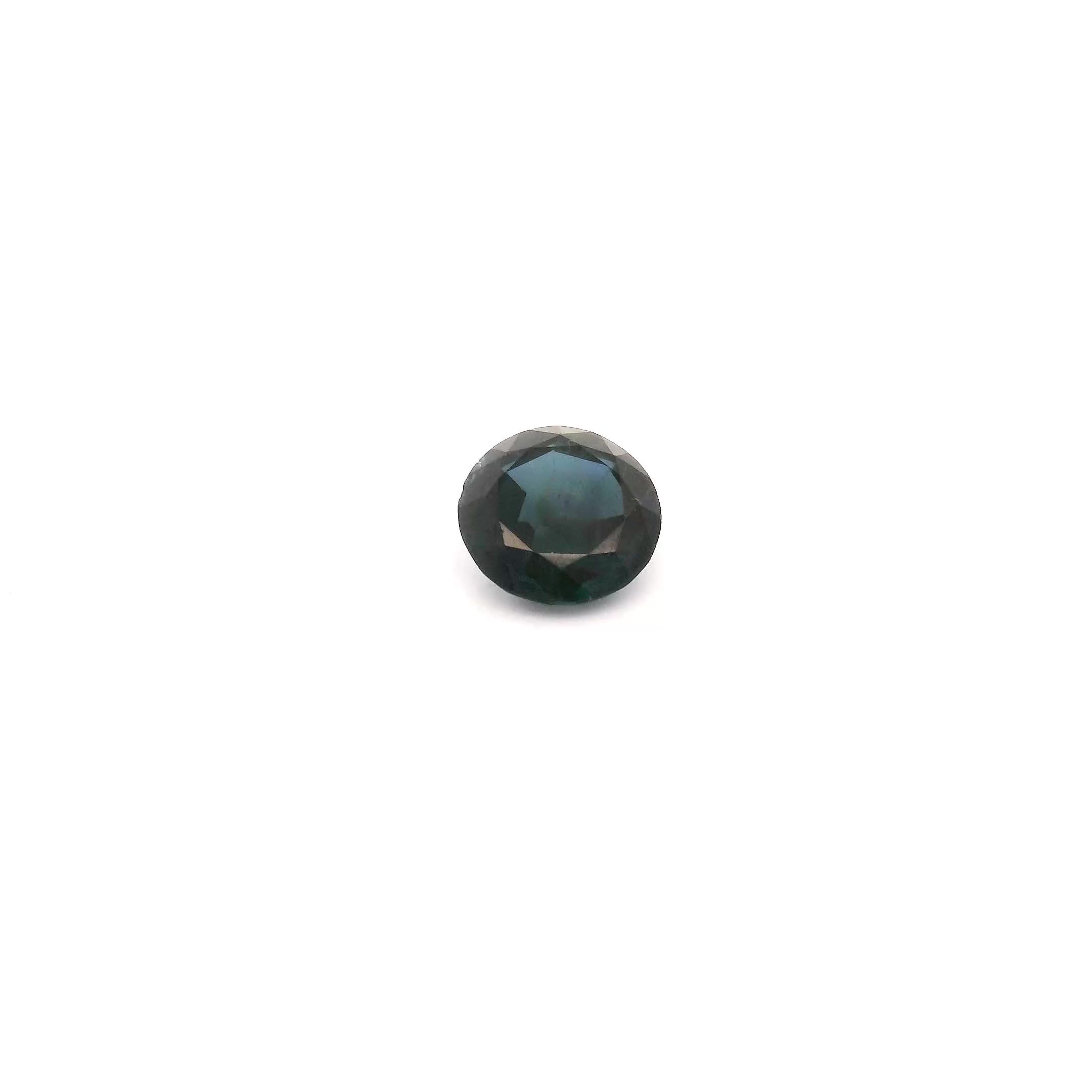 0.45 ct Round Blue Natural Sapphire
