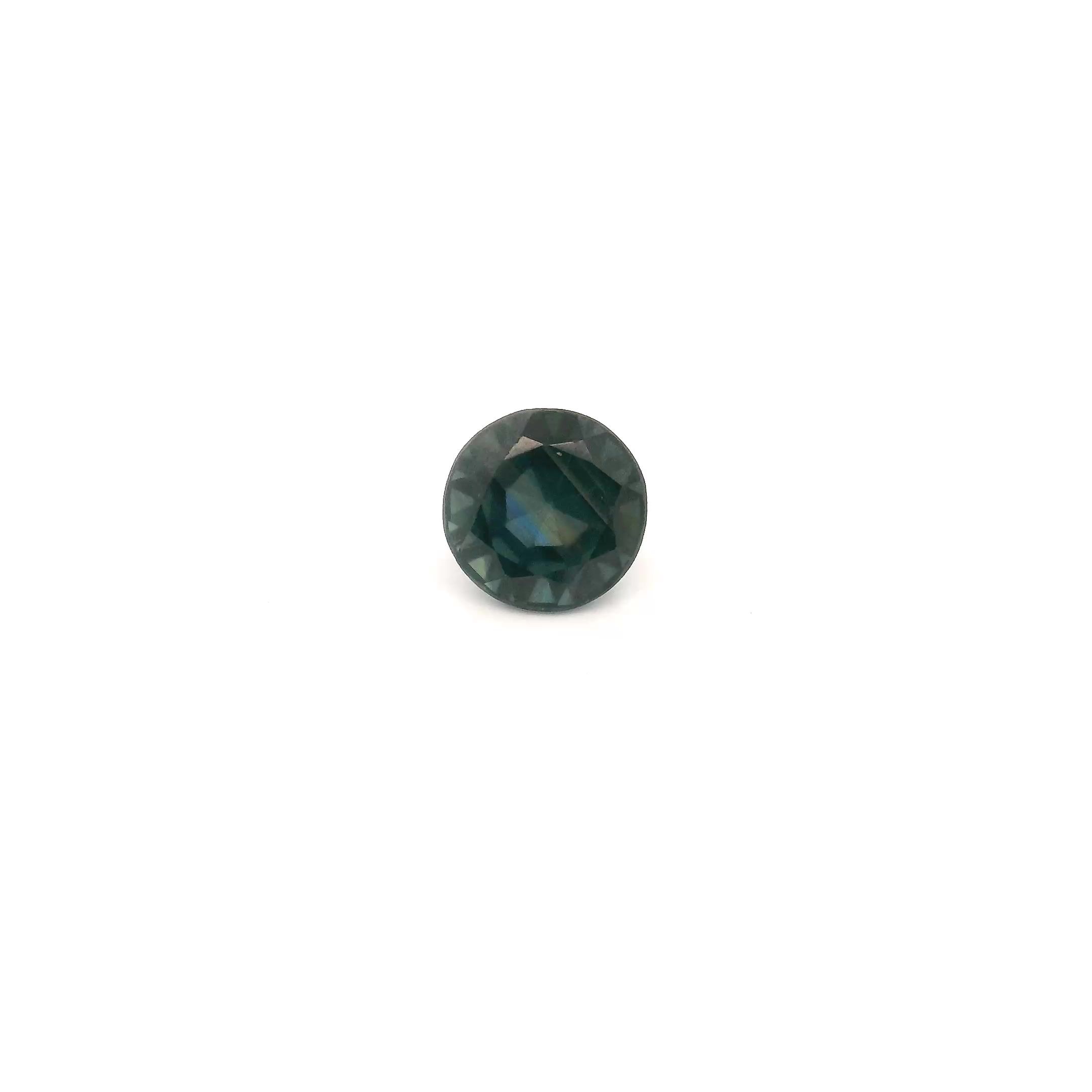 0.60 ct Round Blue Natural Sapphire